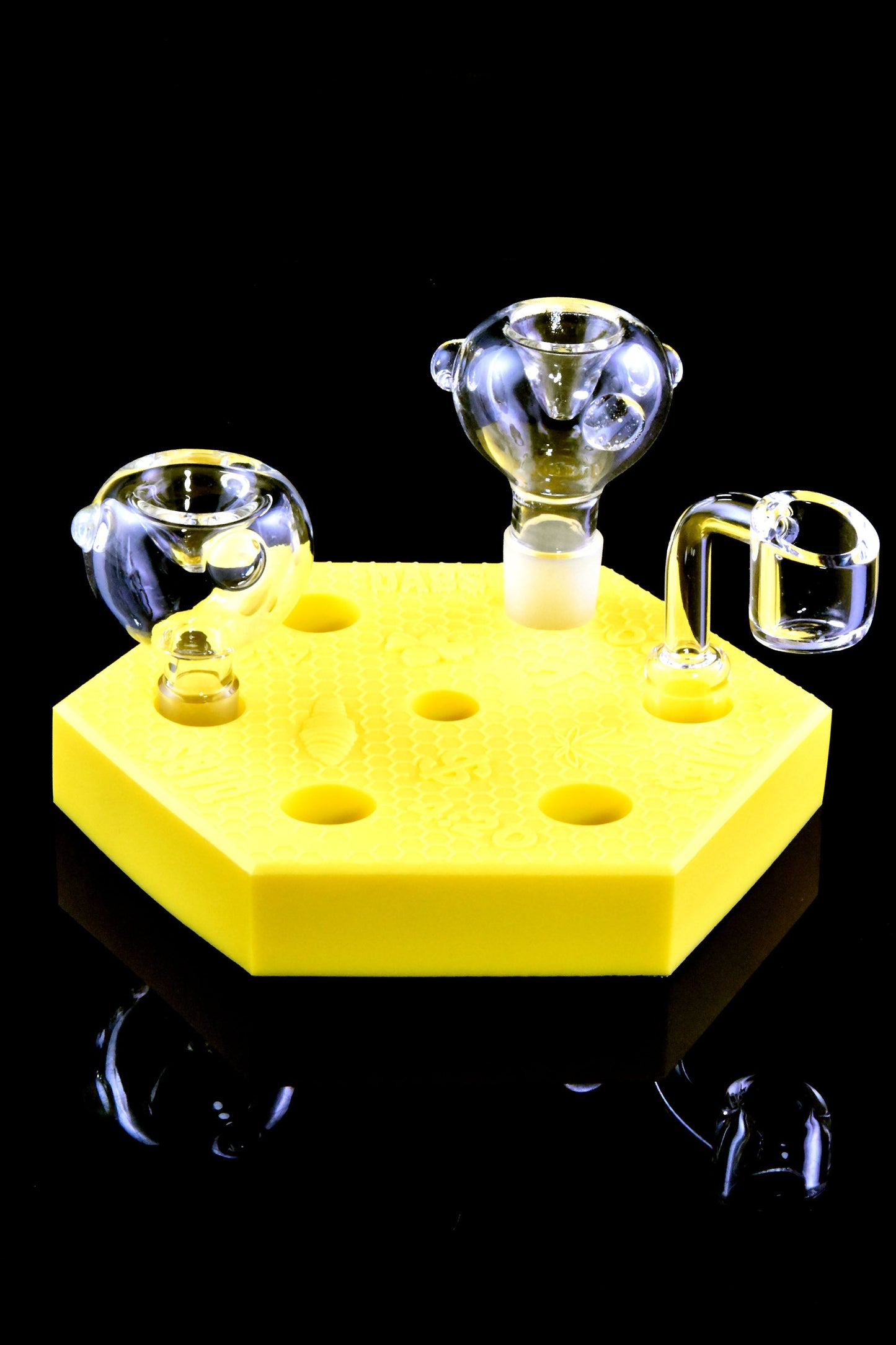 (Assorted Colors) Honeycomb Silicone Bowl Display – 5″