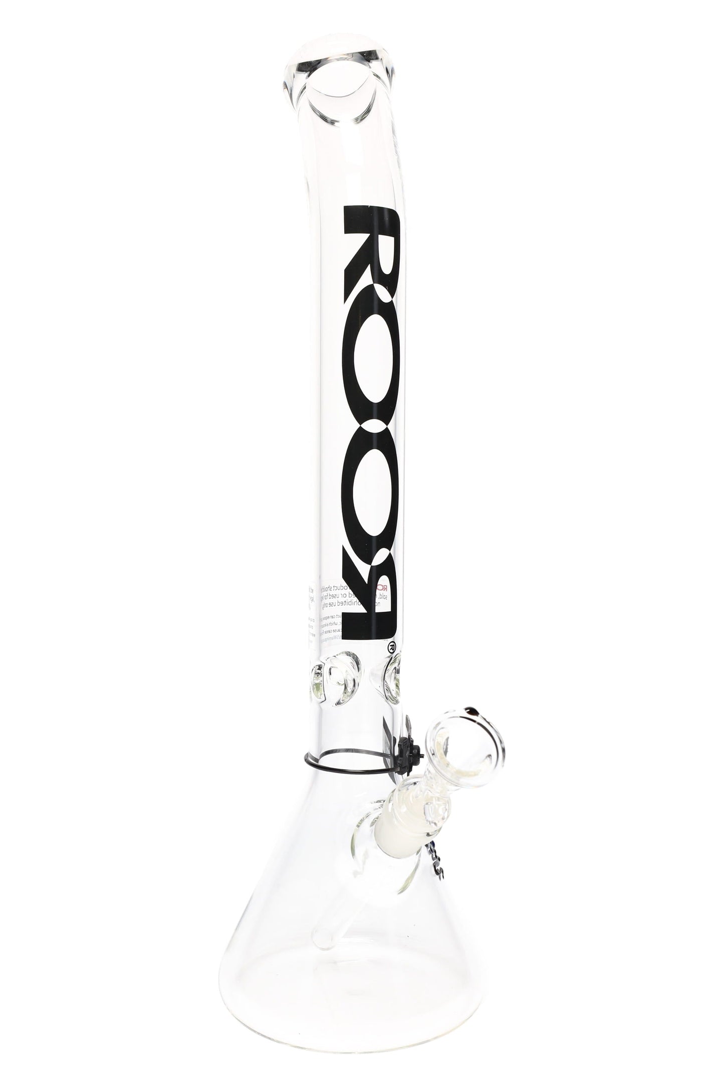 ROOR 18″ Bent-Neck Beaker Bong – 5 mm Thick Glass-on-Glass w/ Ice Pinch