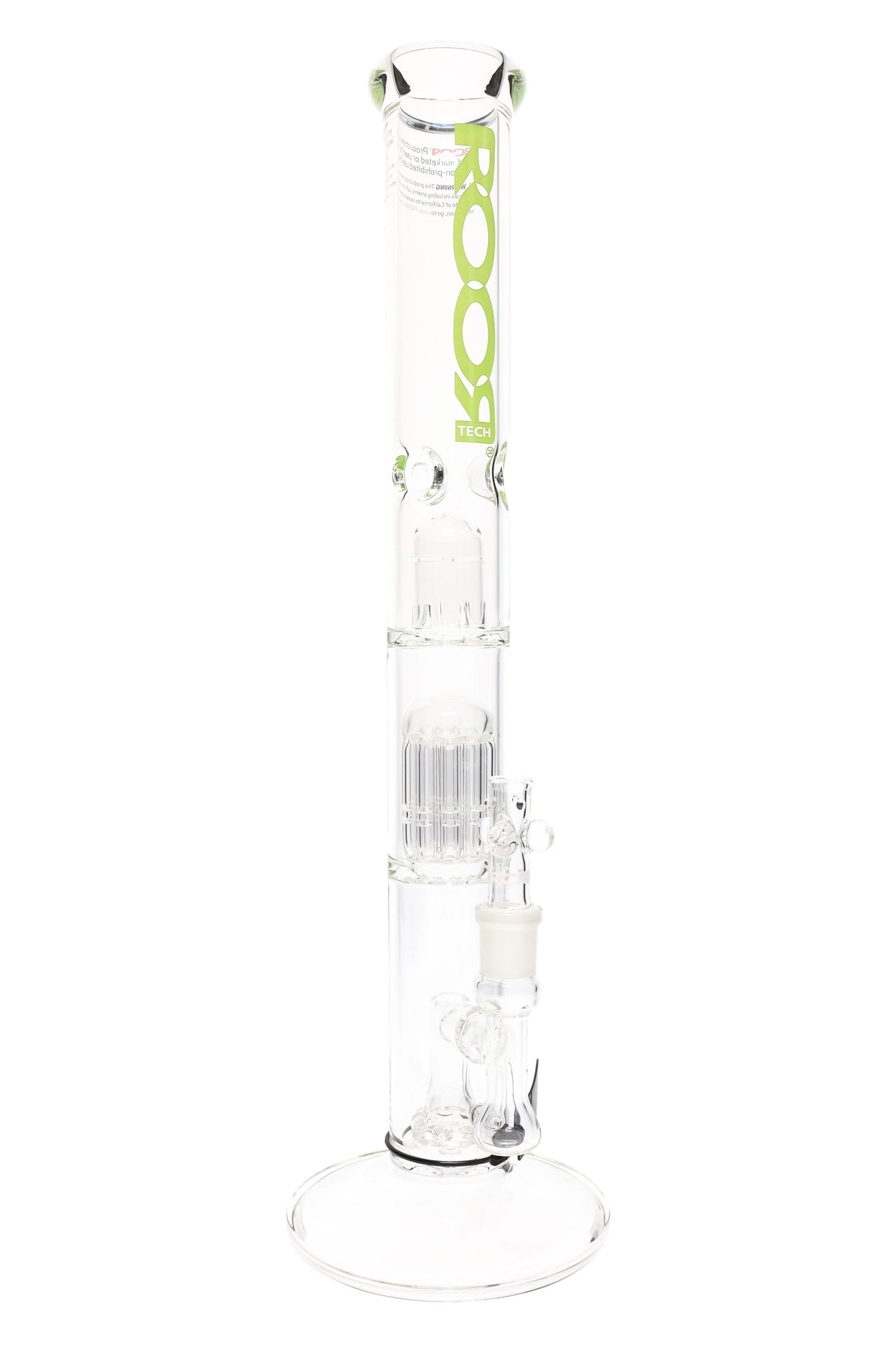 ROOR Tech Stemless Straight Tube Bong – Multi Percs – 18″ – 5 mm