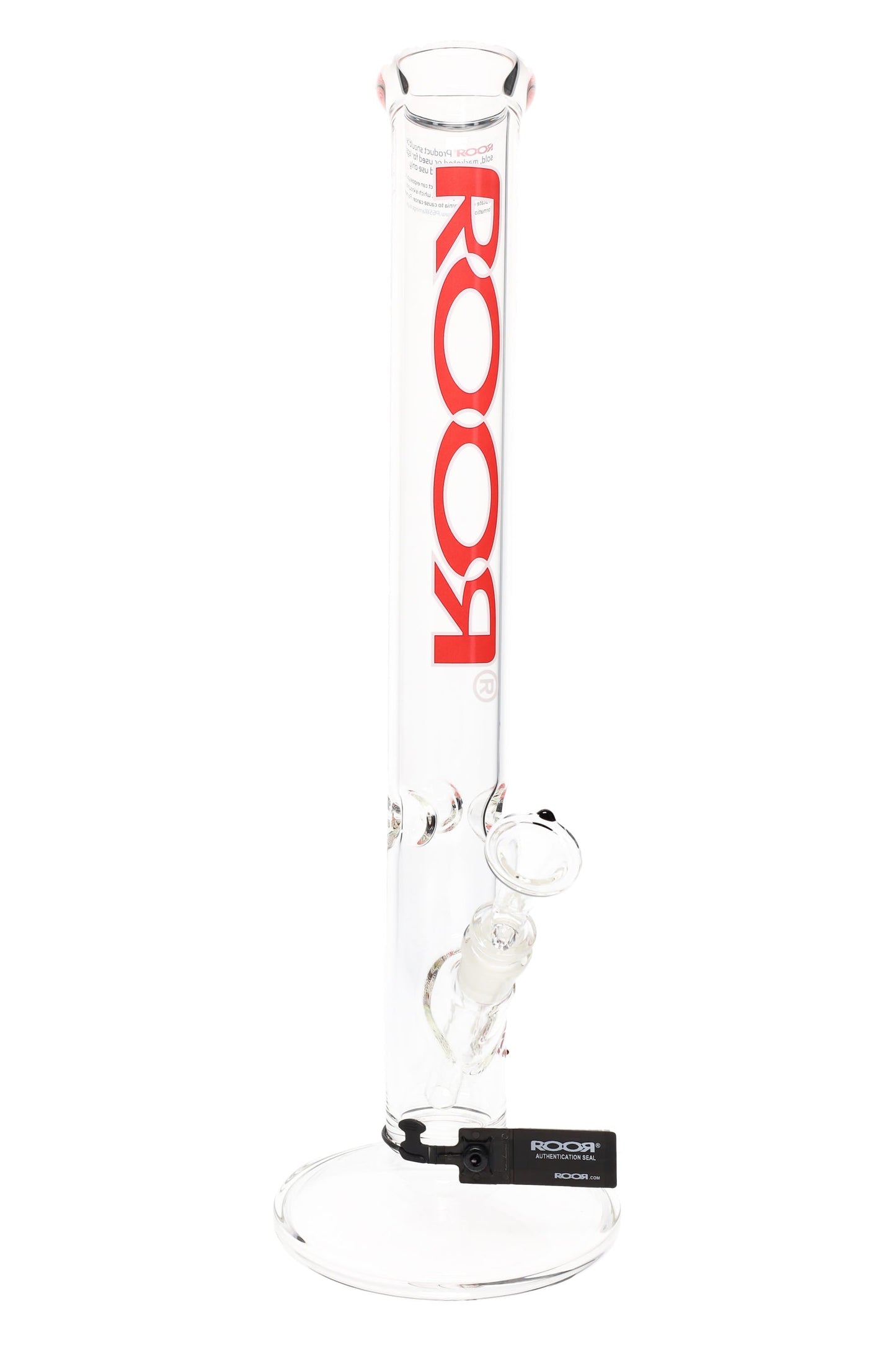 ROOR 18" Straight Shooter – 5 mm Glass-on-Glass Tube with Ice Pinch