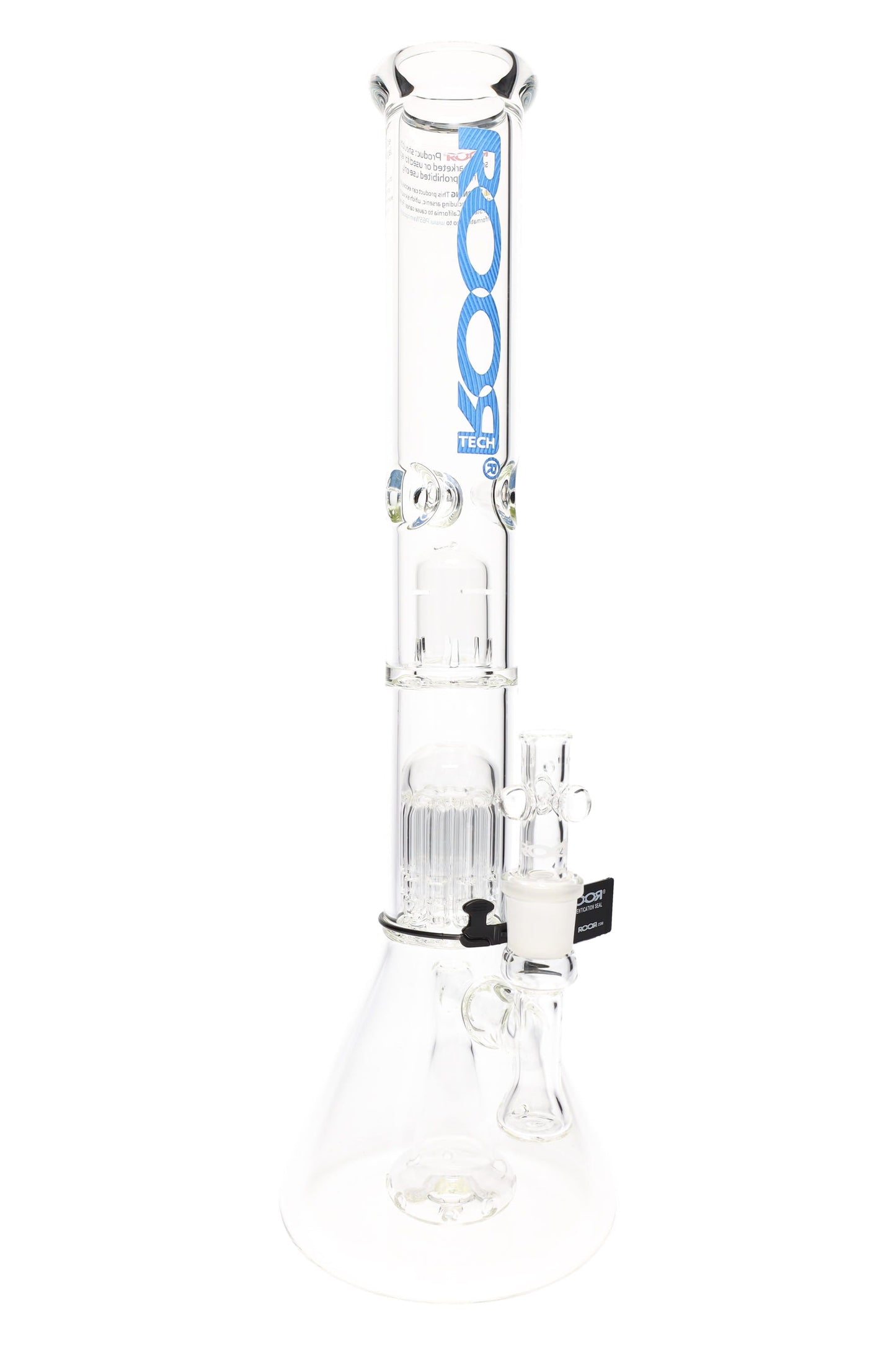 ROOR Tech Stemless Clear Beaker Bong – Multi Percs – 18″ – 5 mm