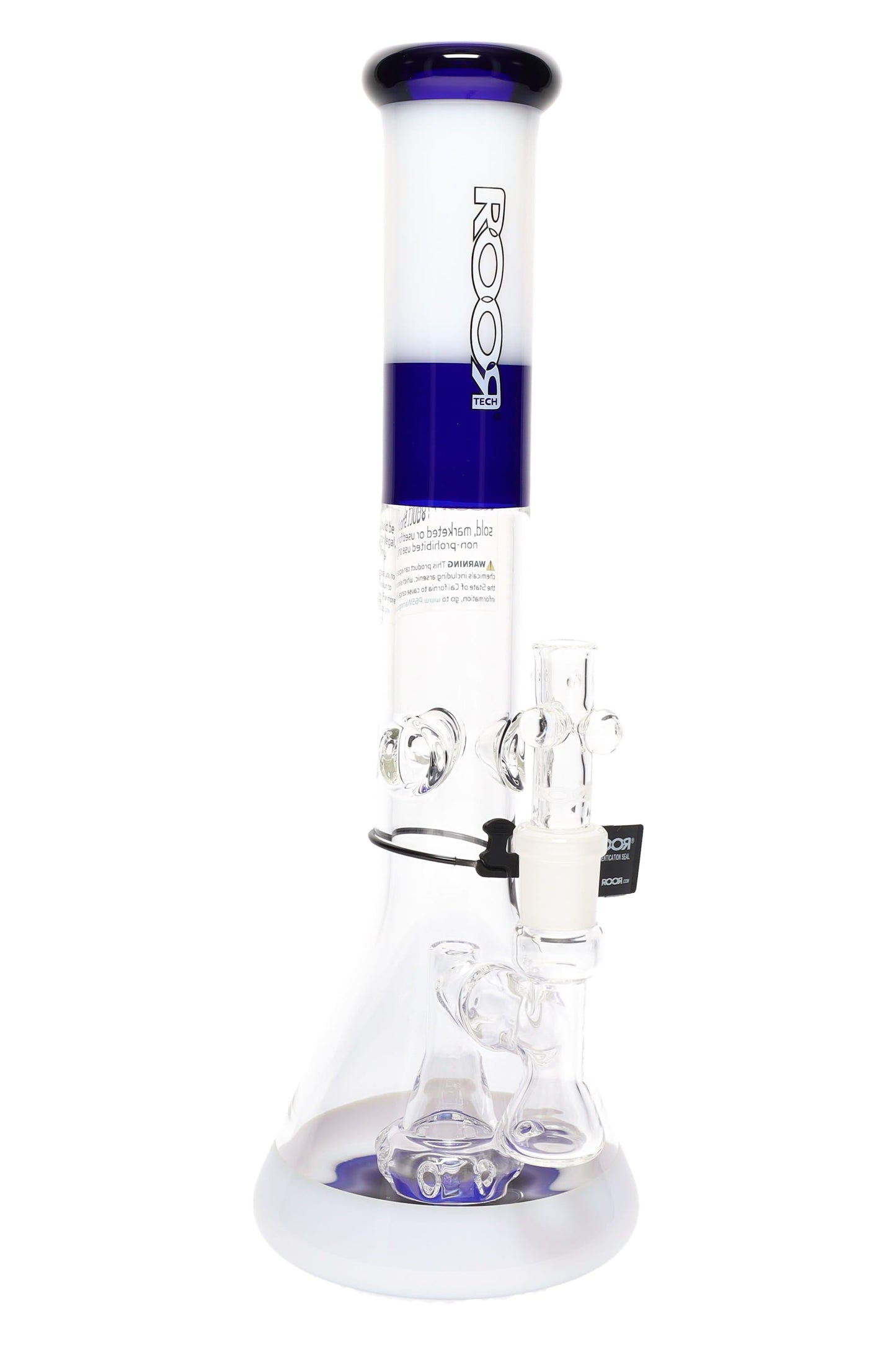 ROOR Tech 14″ Multicolor Beaker Bong with Perc – 5 mm Thick