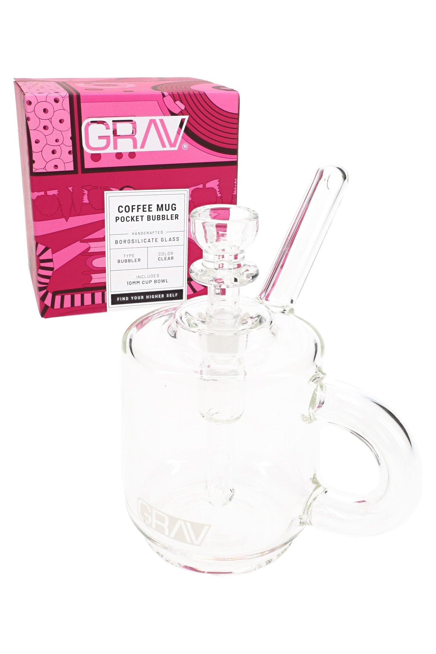 GRAV Coffee Mug Pocket Bubbler – Clear – 10 mm