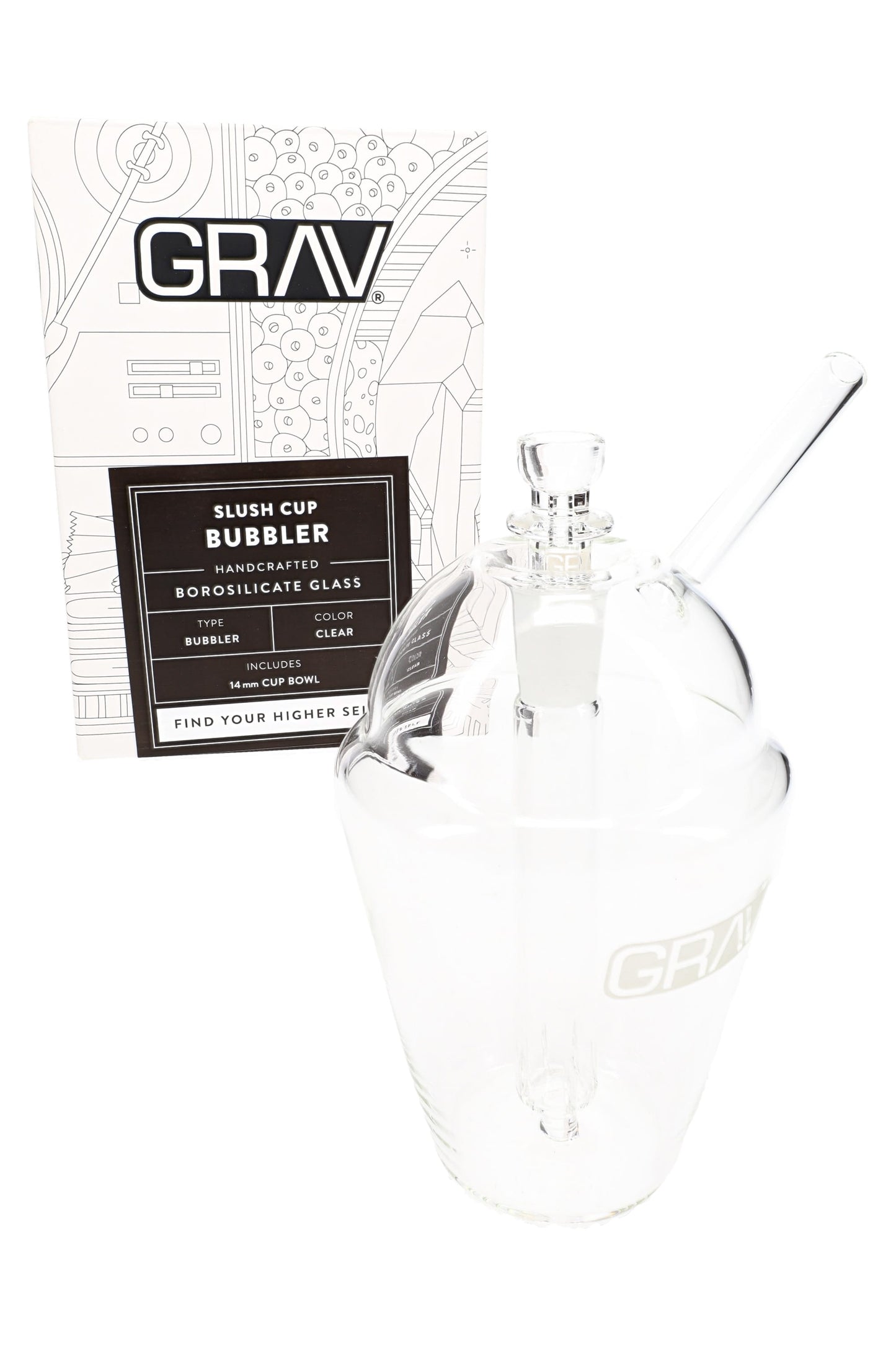 GRAV Slush Cup Bubbler – Clear – 14 mm