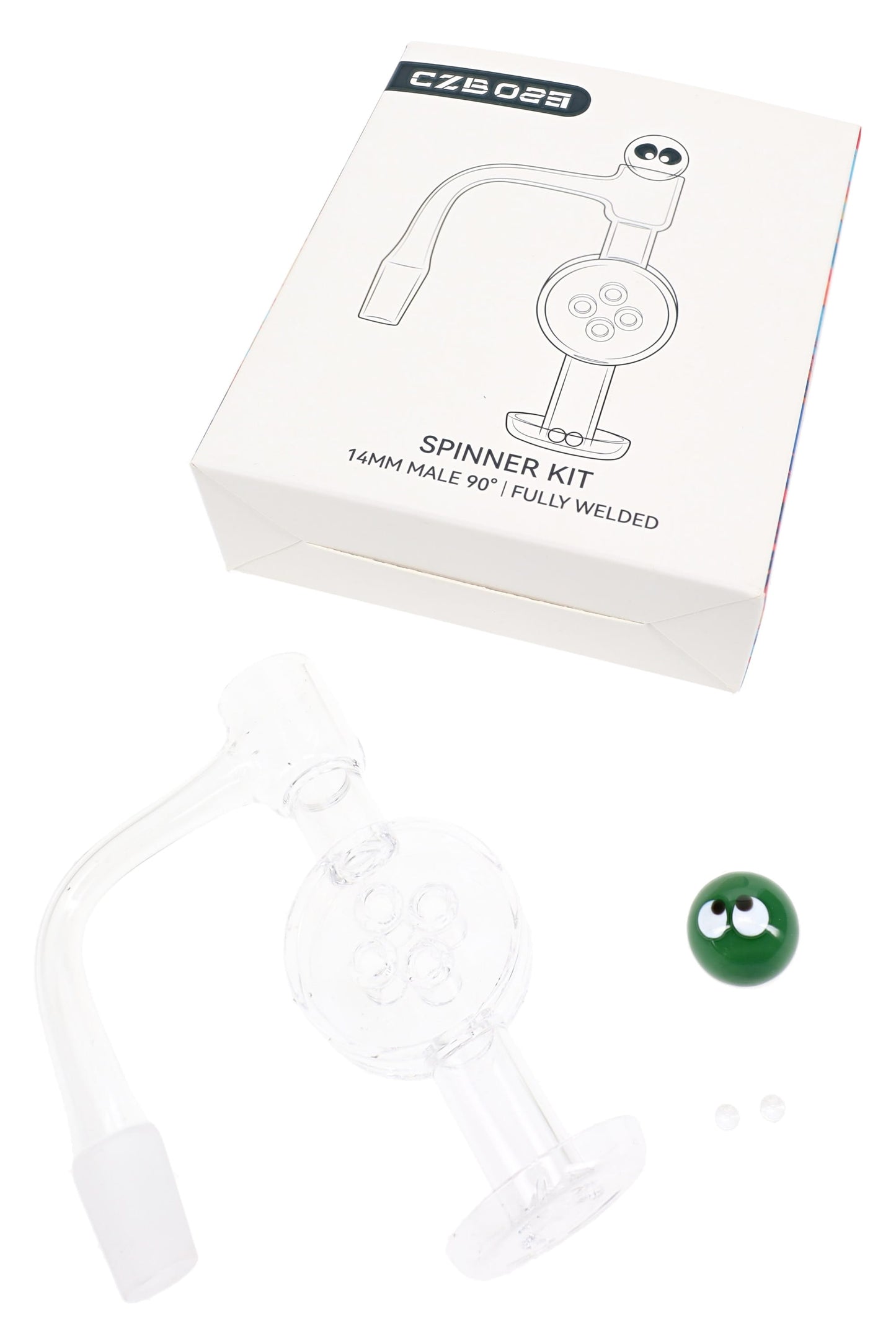 Quartz 14.5 mm Male 90° Donut Disc Terp Slurper Kit – Fully Welded