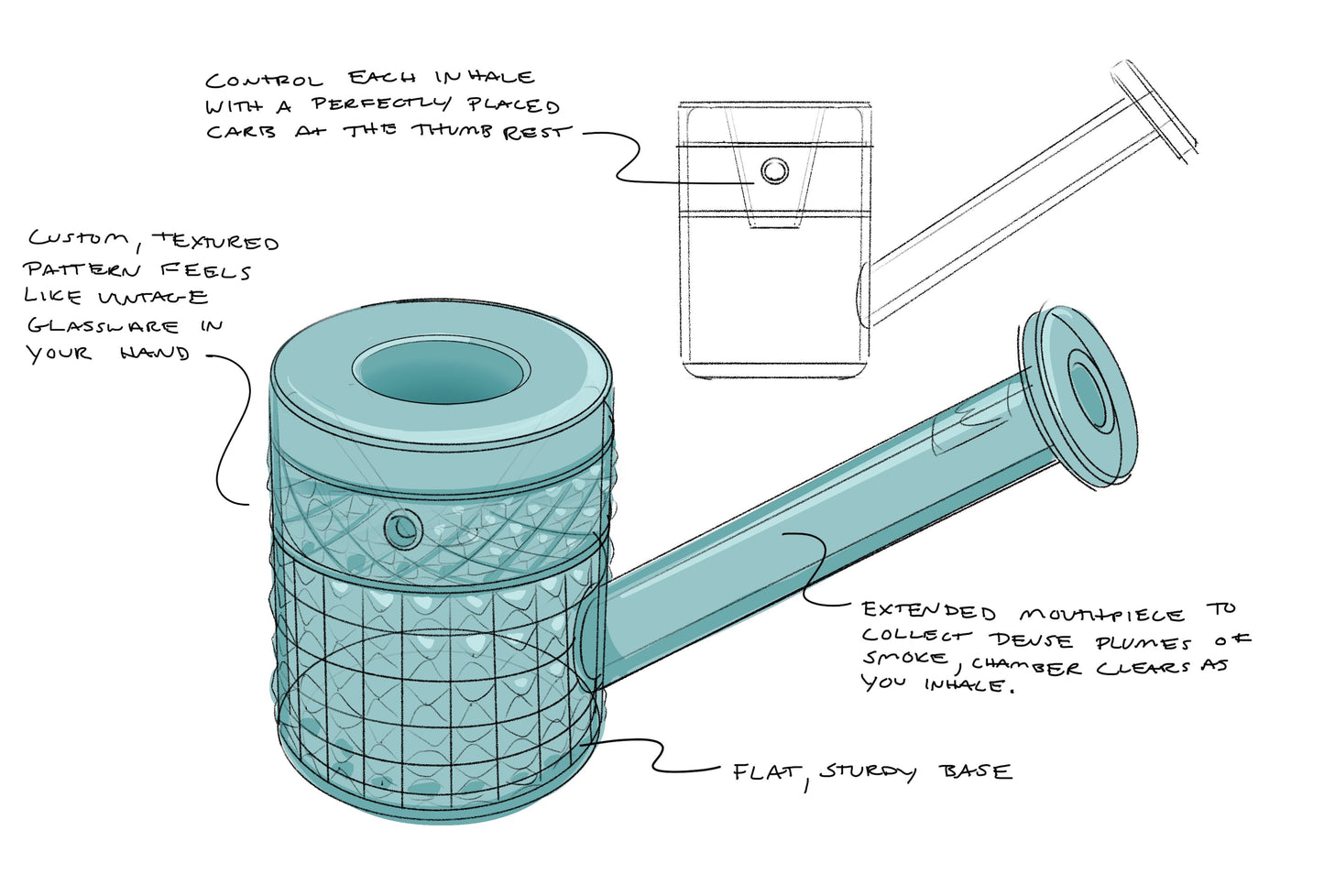 Twenties Collection Hand Pipe | Mermaid