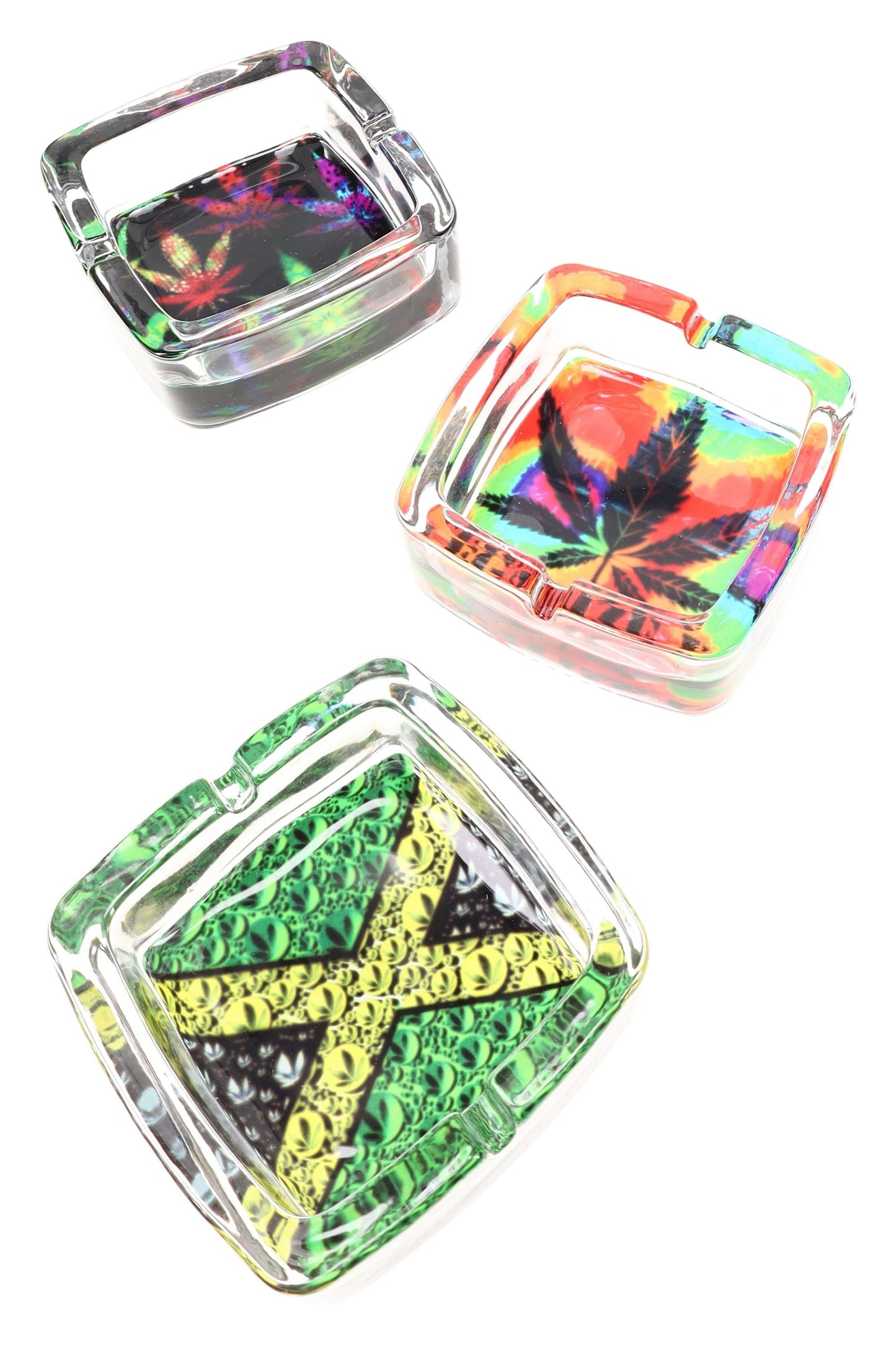 3.5″ Square Glass Ashtray – Pop Designs