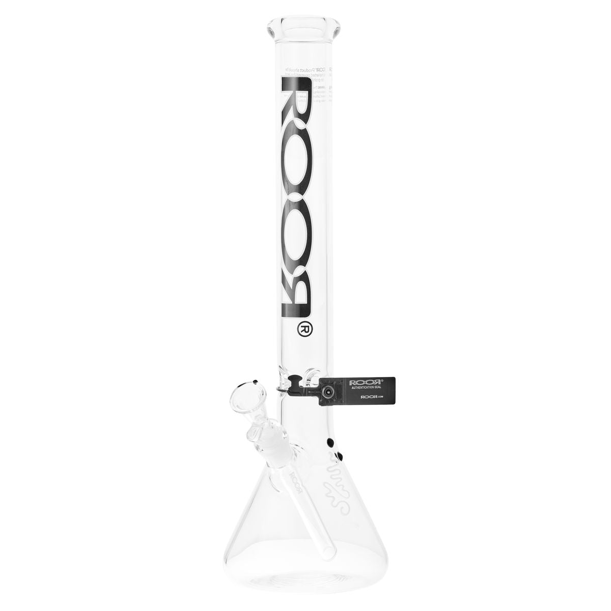 RooR Classic 18" Beaker Waterpipe - Black/White Logo