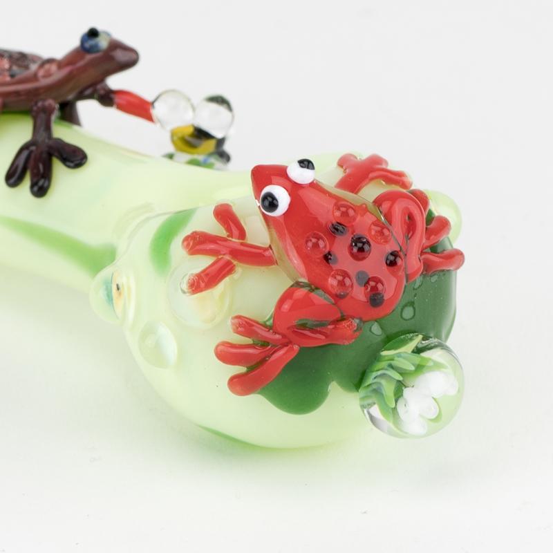 Empire Glassworks “Ribbit” Glass Hand Pipe – 4½″ – US-Made