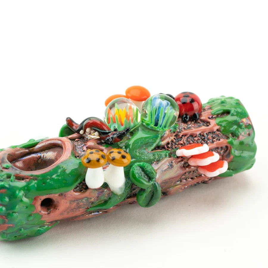Empire Glassworks “Mossy Log” Glass Hand Pipe – 4″ – US-Made