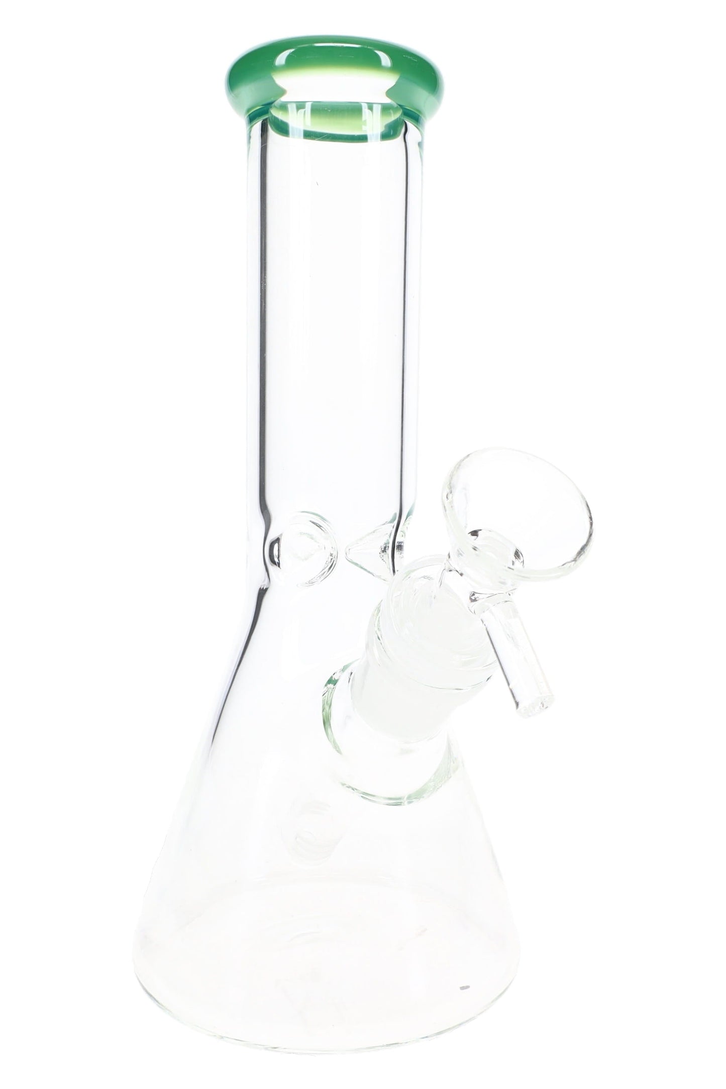 Colored Rim Glass Beaker Bong “Pastel Pour” – 8″