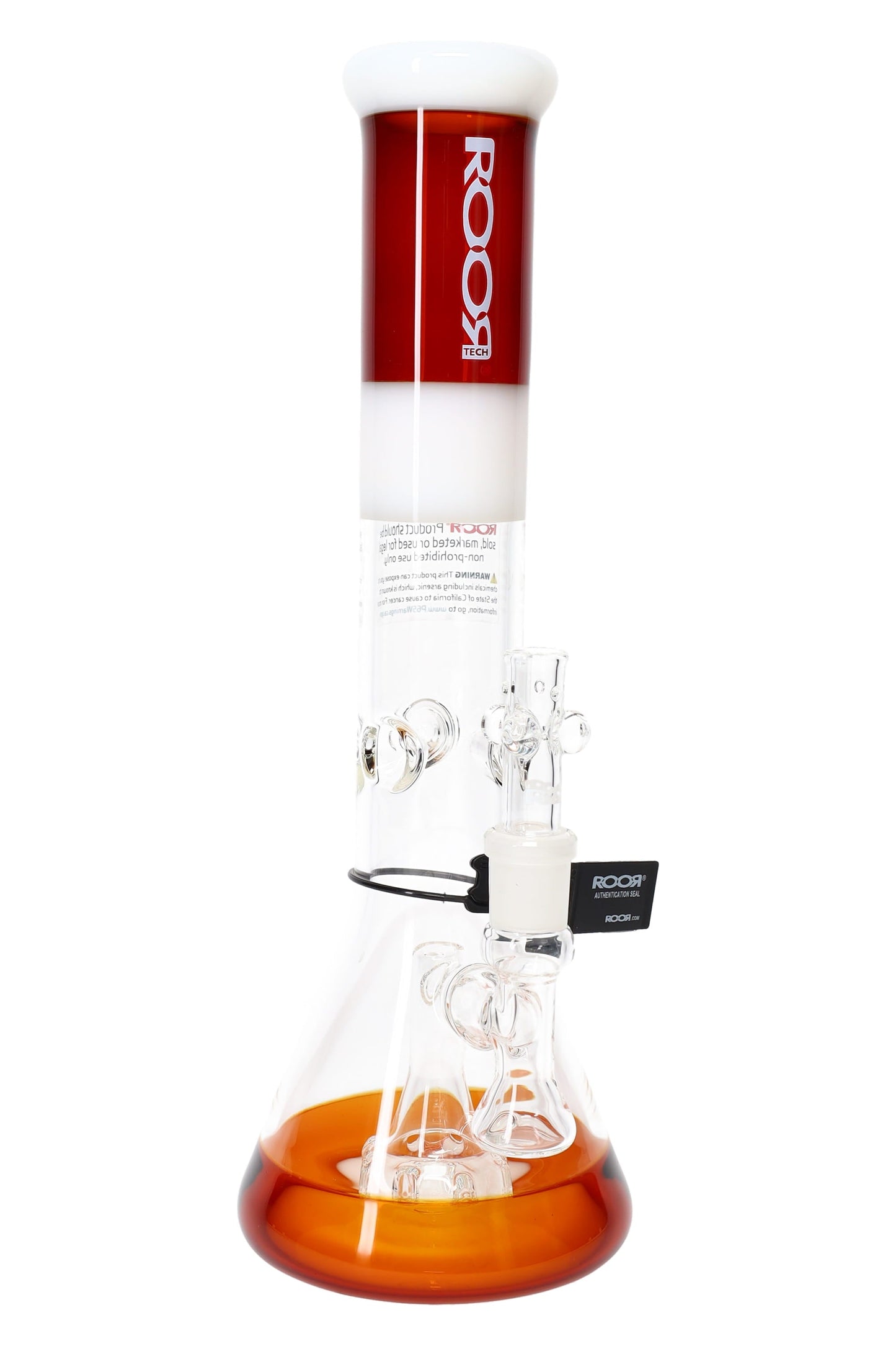 ROOR Tech 14″ Multicolor Beaker Bong with Showerhead Perc – 5 mm Thick