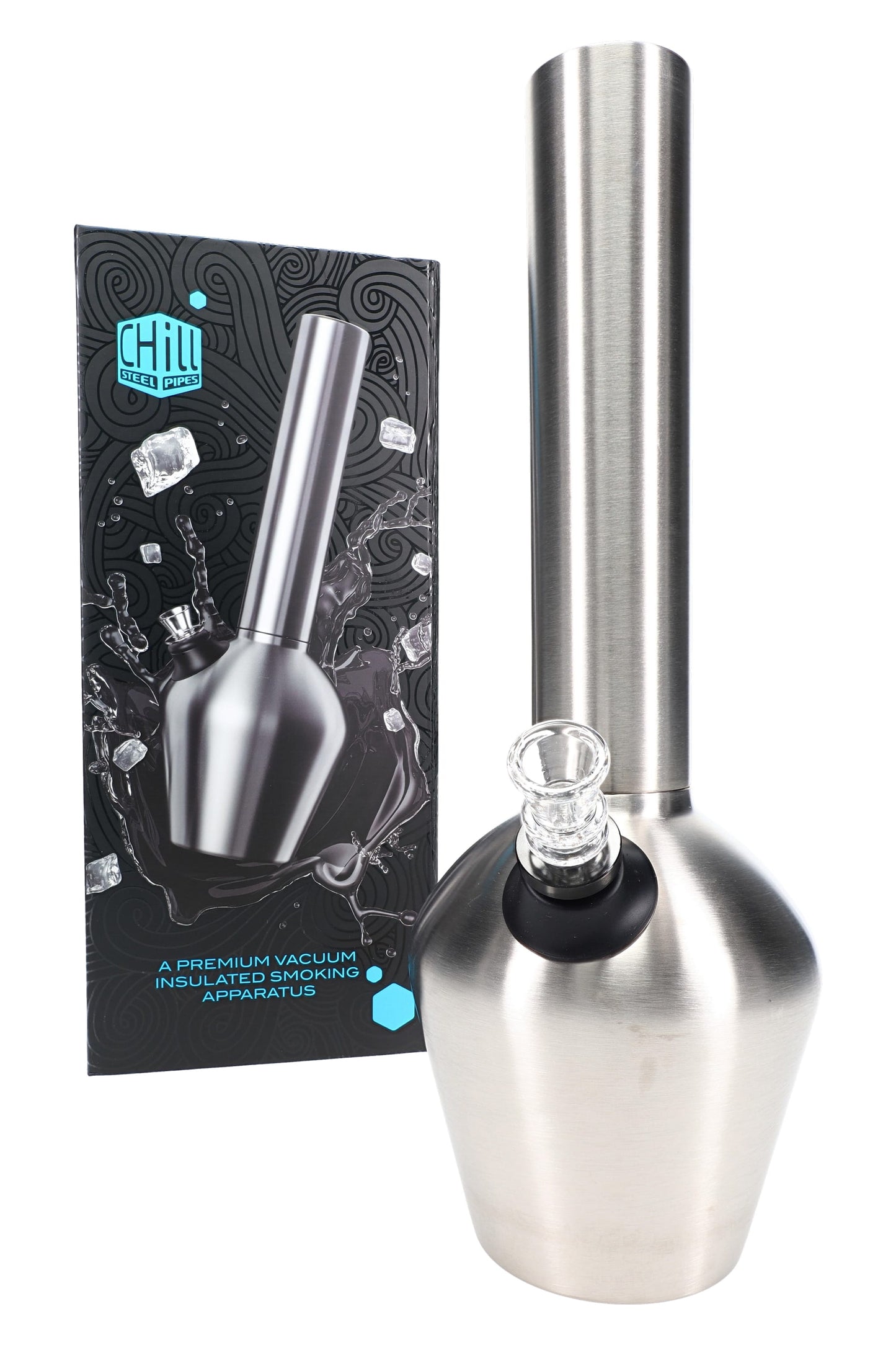 Chill Steel Pipes Stainless Steel Beaker Bong – Vacuum-Insulated – 13″