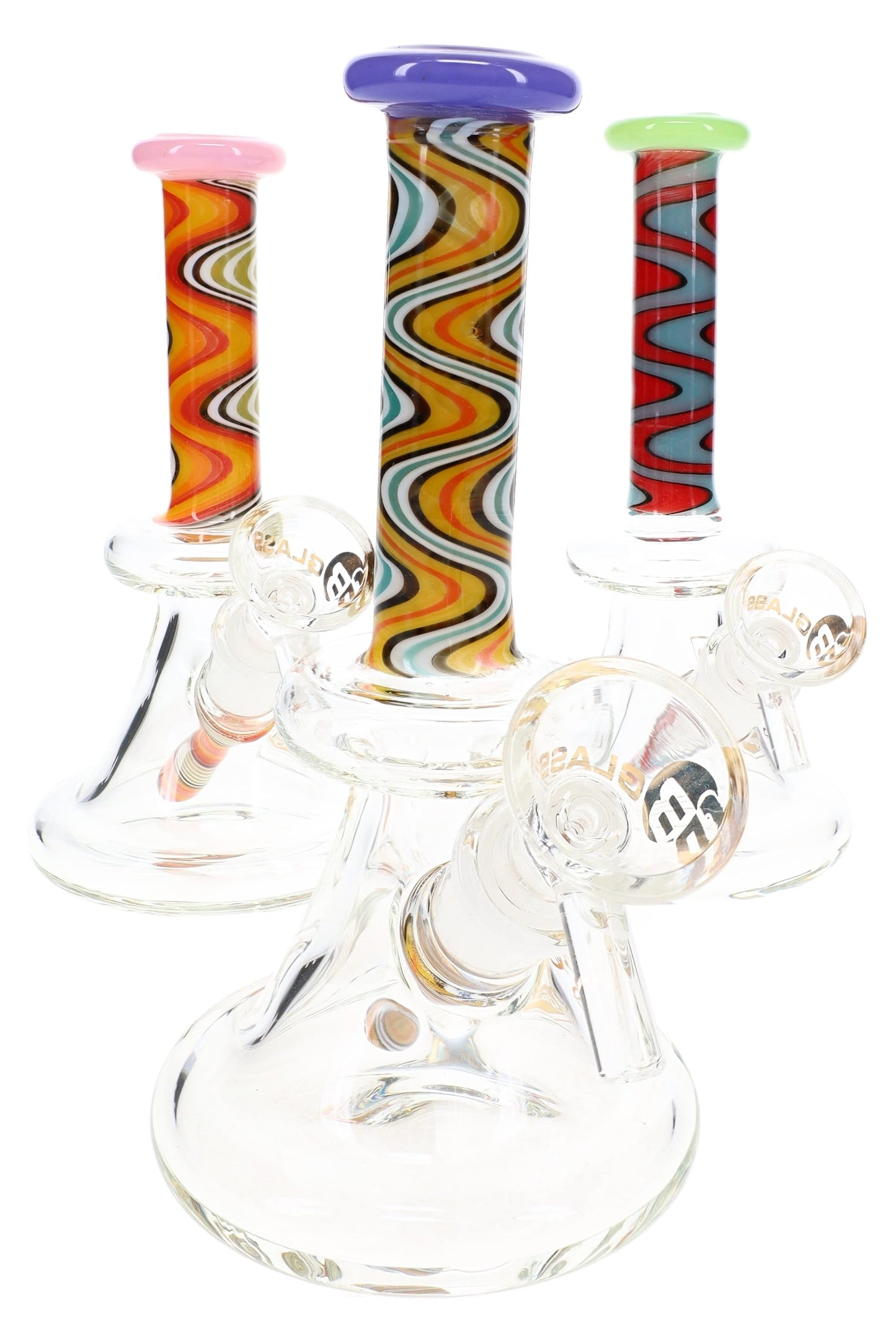 6B Glass Reverse Glass-on-Glass Bong – 6″ – Assorted Colors