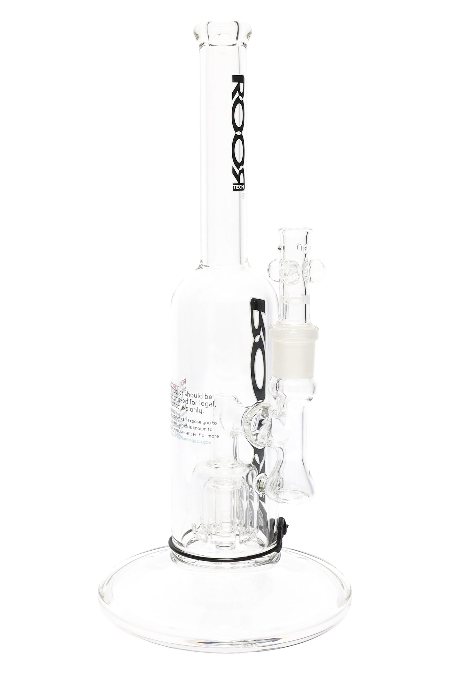 ROOR Tech Stemless Straight Tube Bong – Barrel Perc – 12″ – Clear