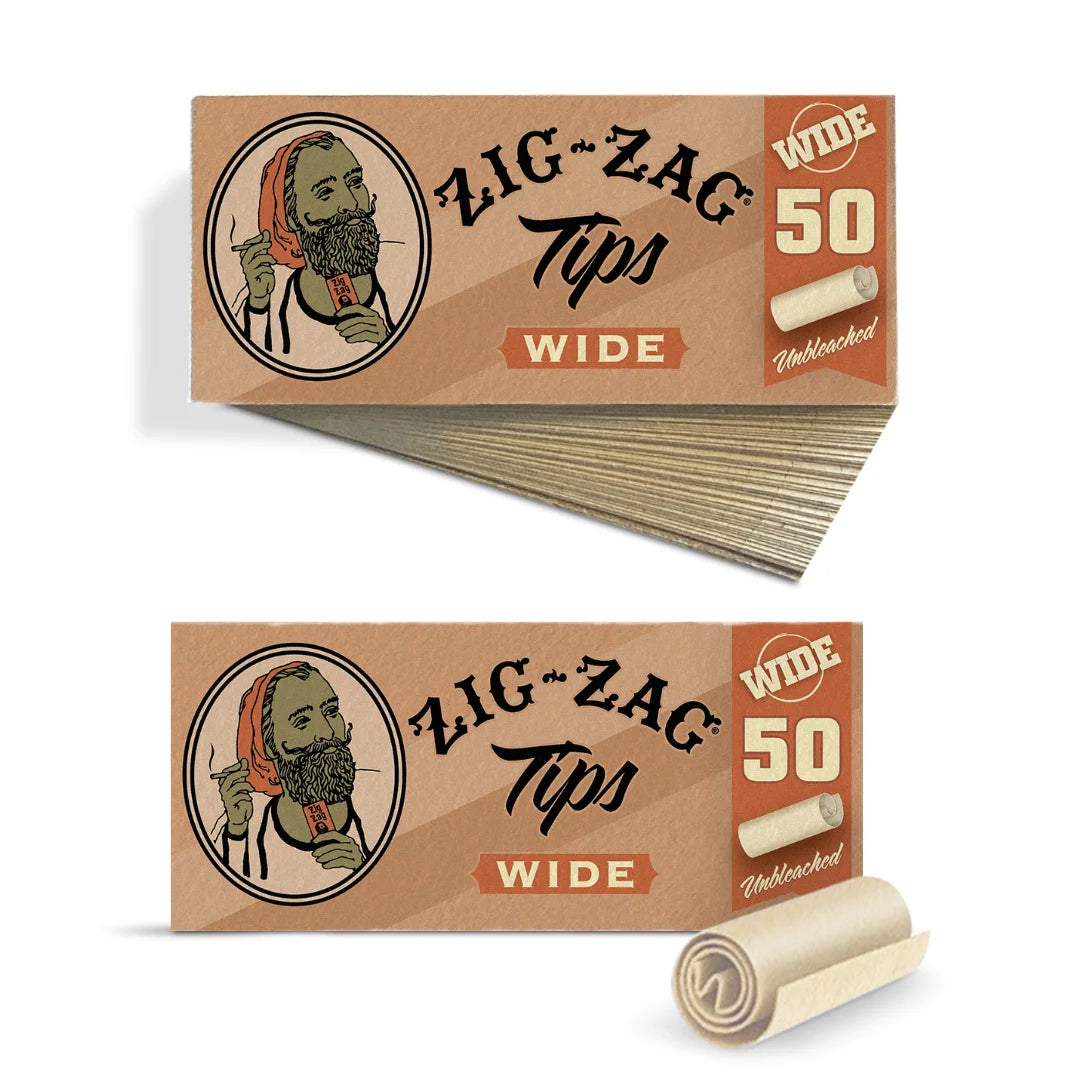 Zig-Zag Unbleached Tips - Wide