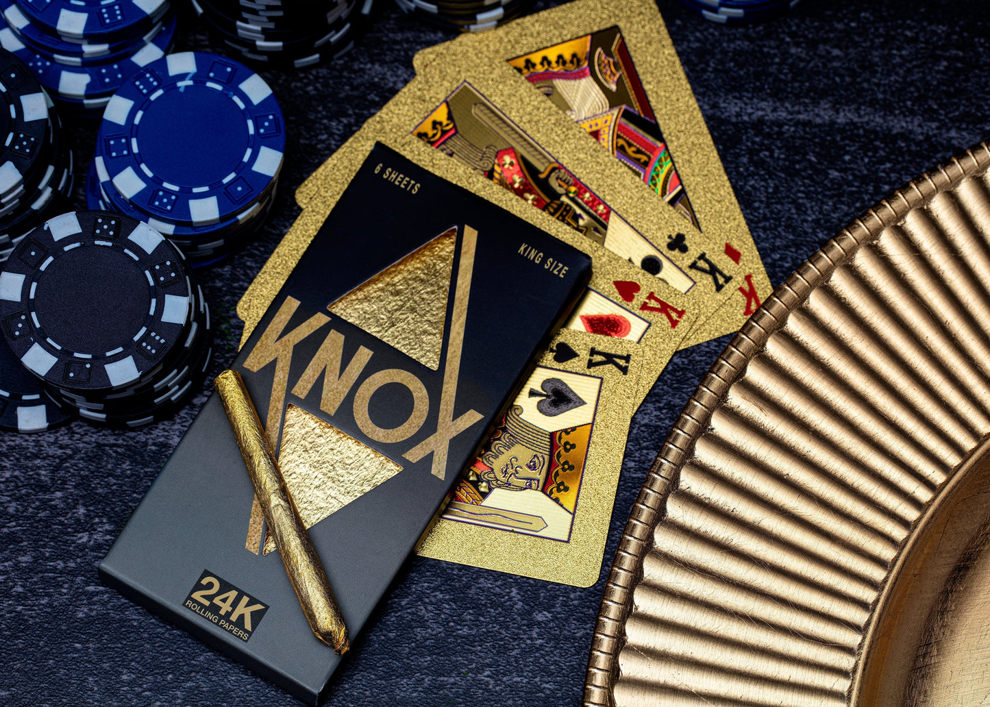 Knox 24K Gold Rolling Paper King Size 6 Sheet Per Pack