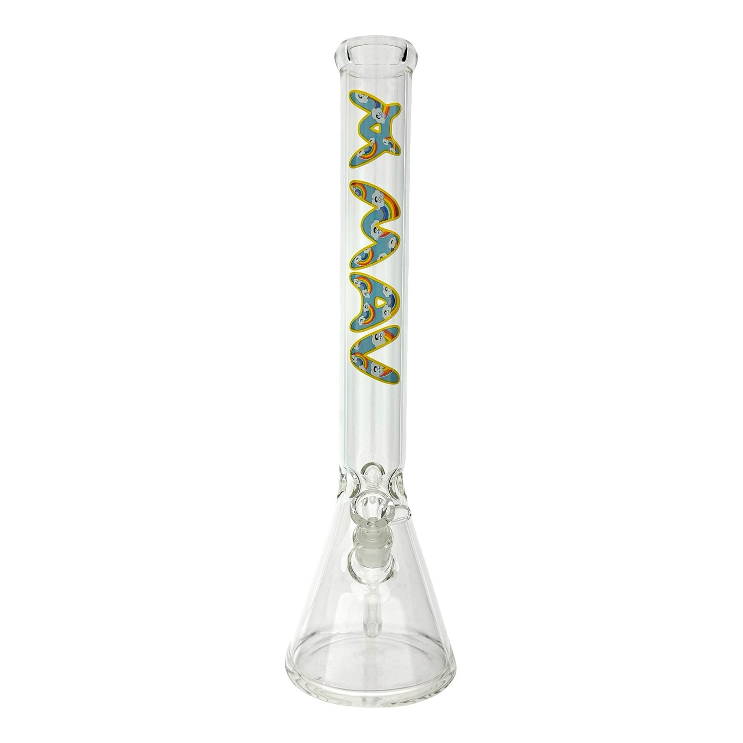 18" MAV Rainbow High Cloud Logo Beaker Bong