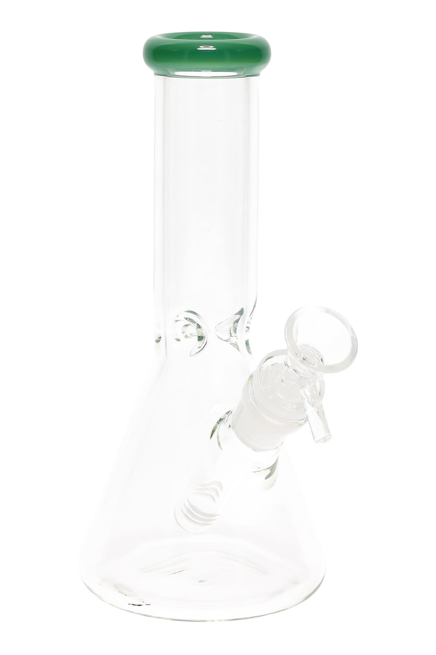 Colored Rim Glass Beaker Bong “Pastel Pour” – 8″