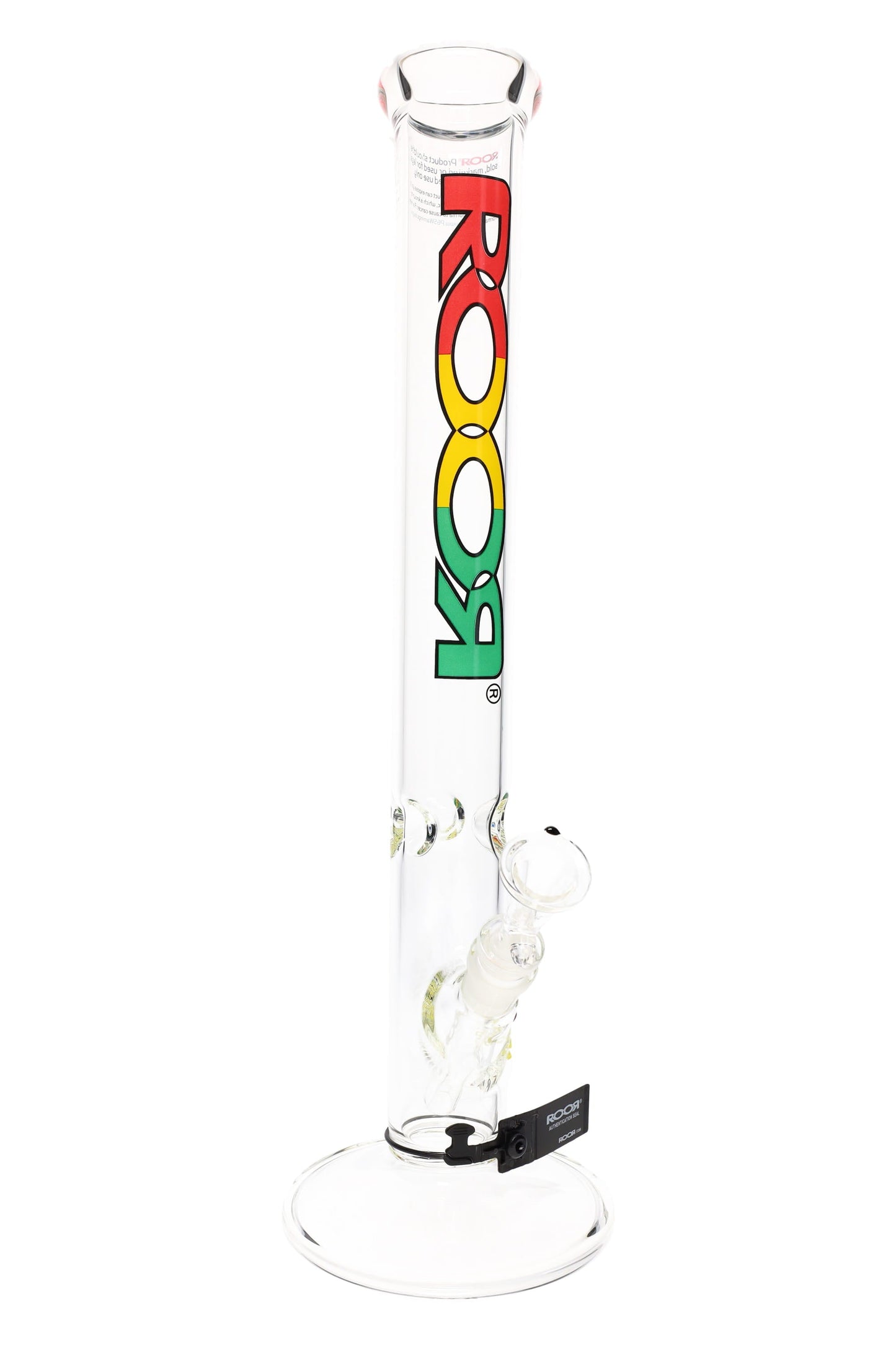 ROOR 18" Straight Shooter – 5 mm Glass-on-Glass Tube with Ice Pinch