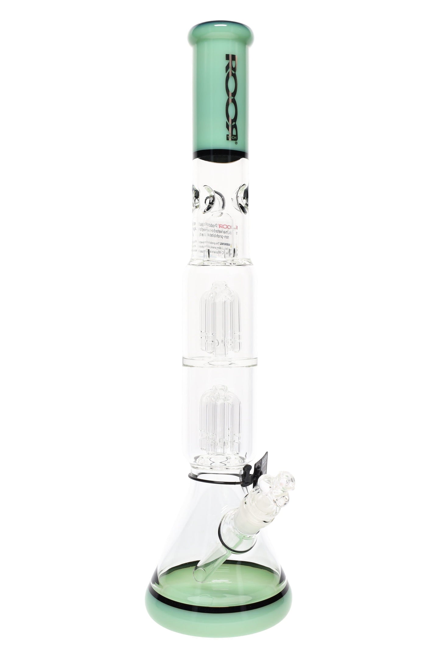 ROOR Tech 17" Multicolor Beaker Bong – Glass-on-Glass with Double Tree Percs