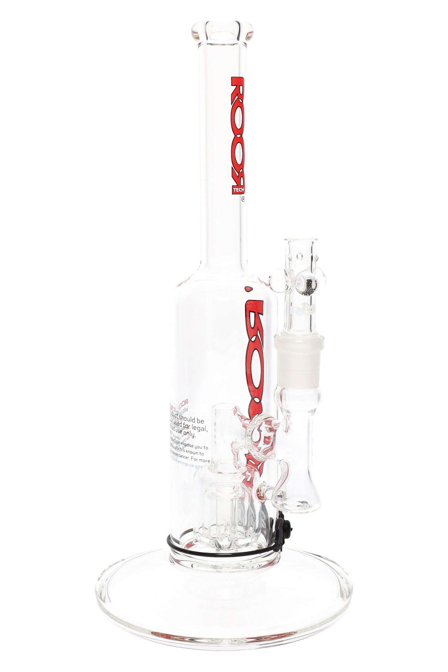ROOR Tech Stemless Straight Tube Bong – Barrel Perc – 12″ – Clear