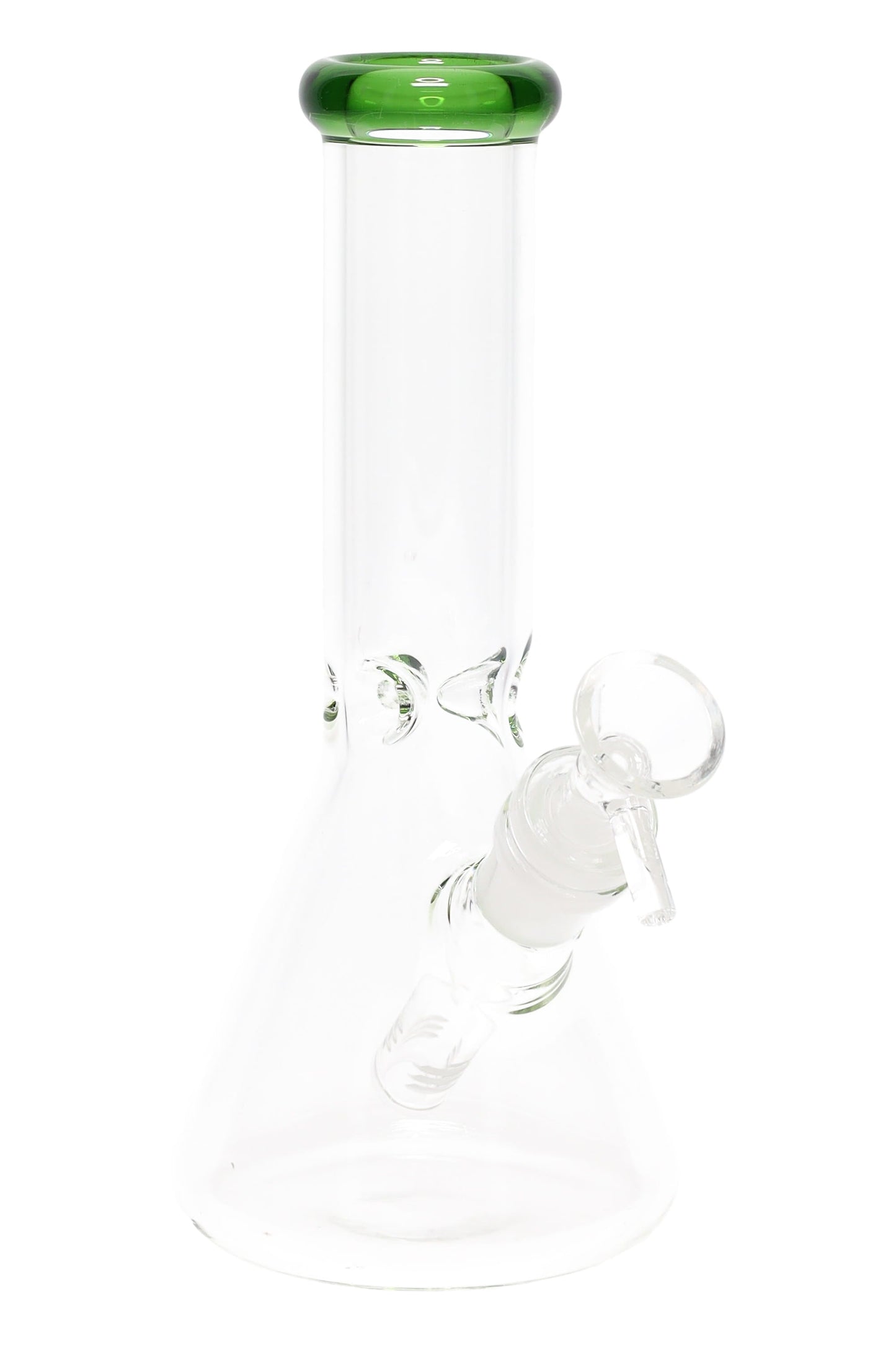 Colored Rim Glass Beaker Bong “Pastel Pour” – 8″