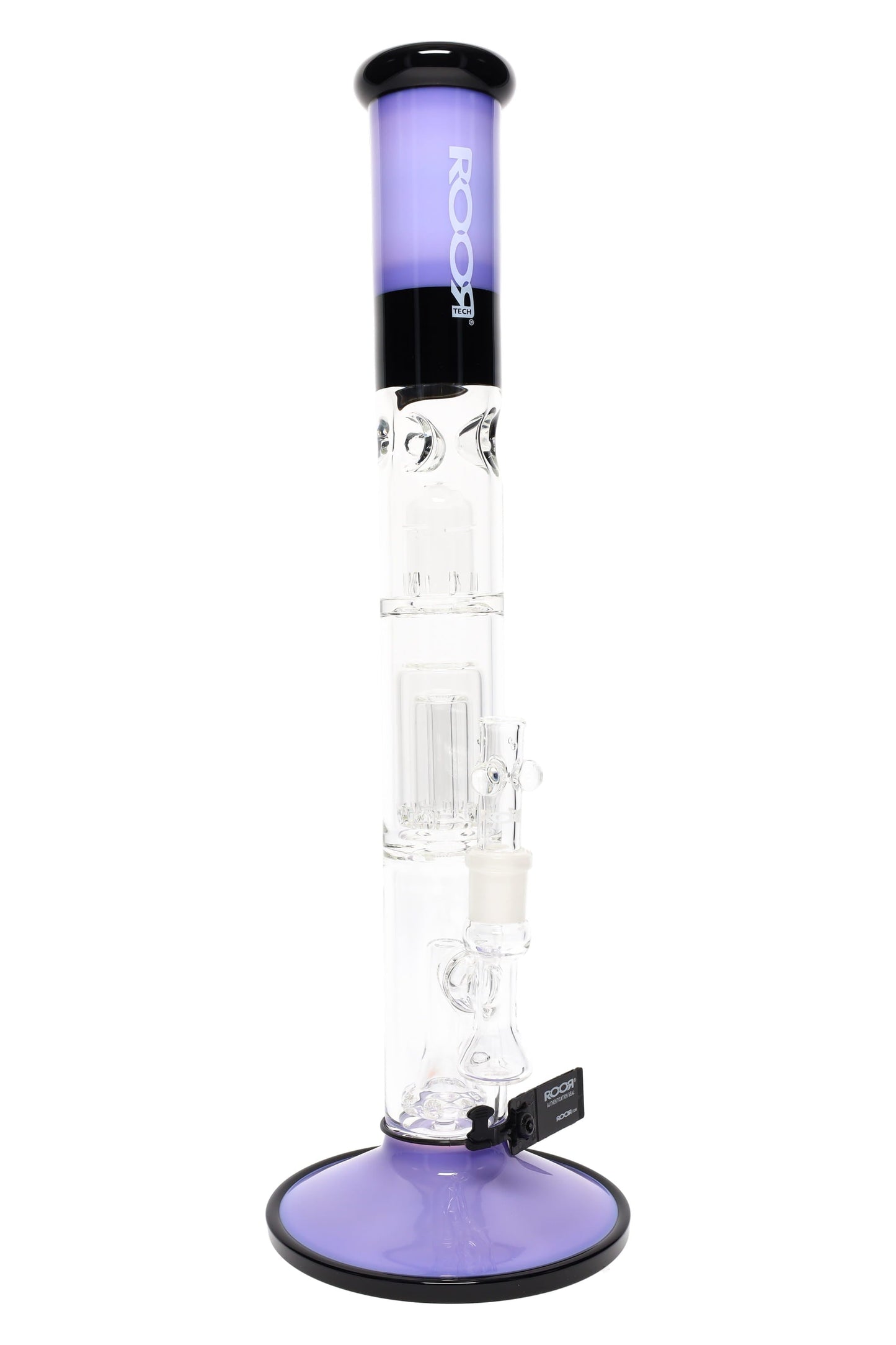 ROOR Tech Stemless Straight Tube Bong – Multi Percs – 18″ – 5 mm