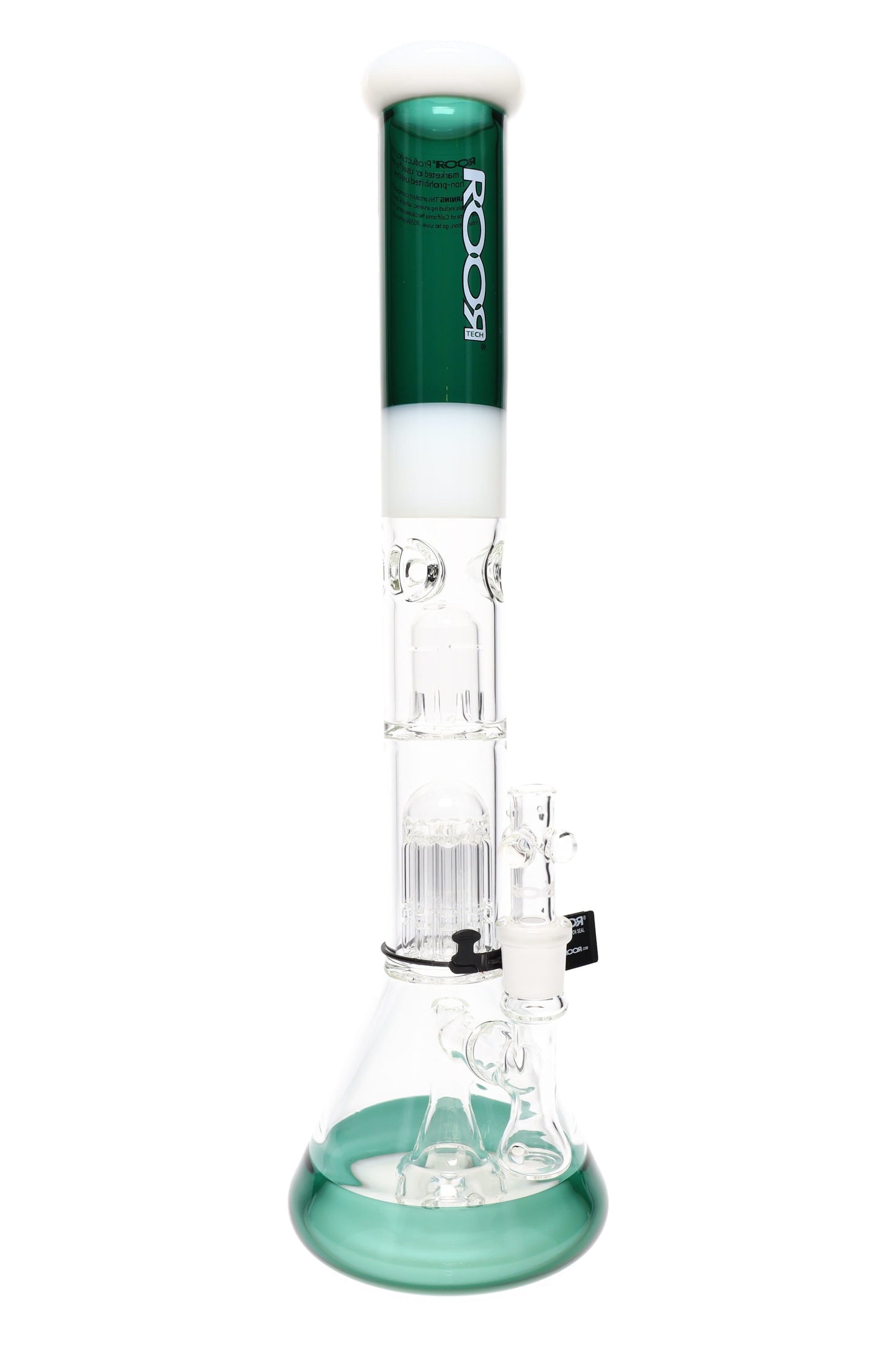 ROOR Tech Multicolor Stemless Beaker Bong – Multi Percs – 18″ – 5 mm