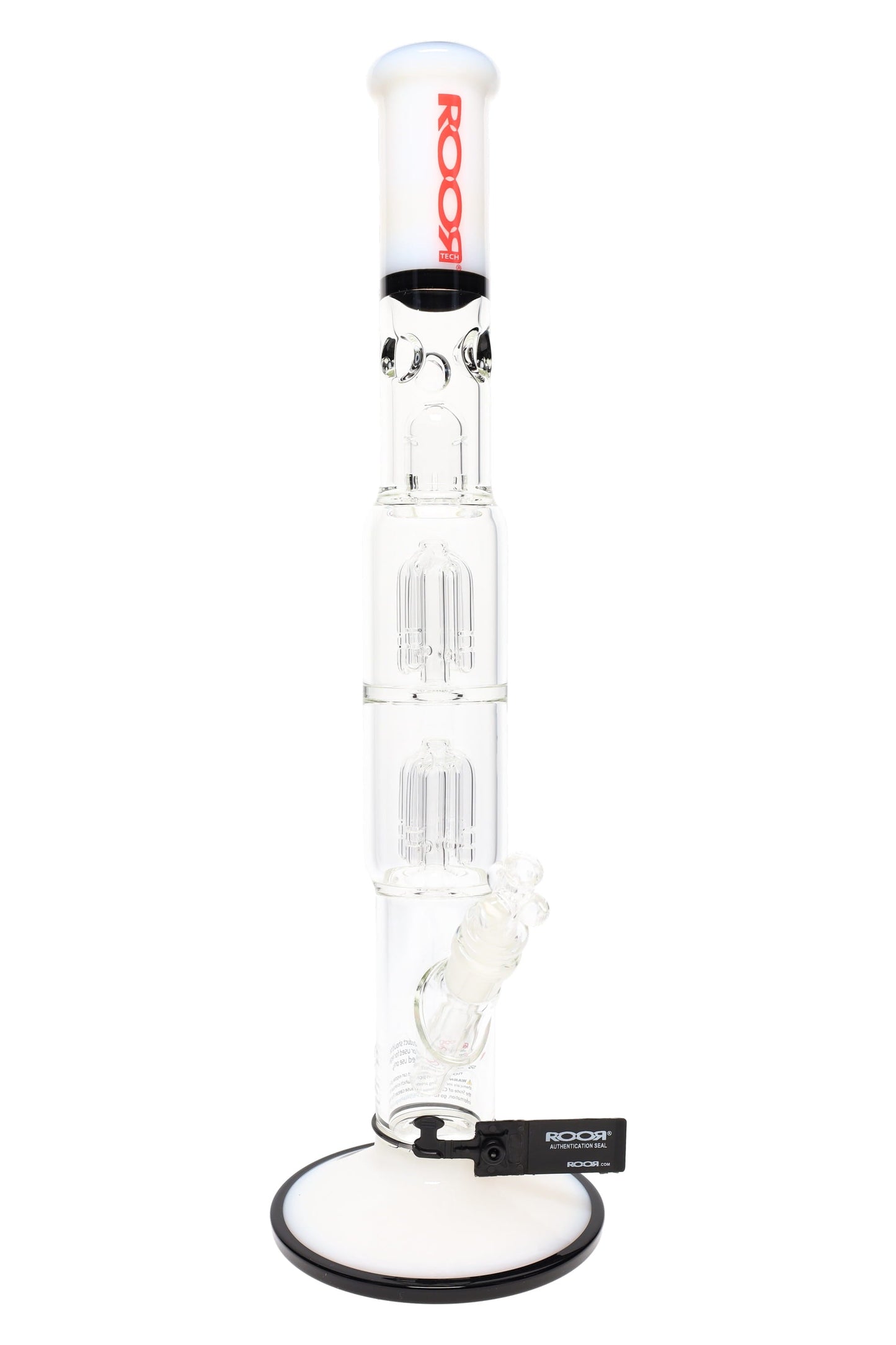 ROOR Tech 17" Multicolor Straight Tube – Double Tree Percs, Ice Pinch, Glass-on-Glass