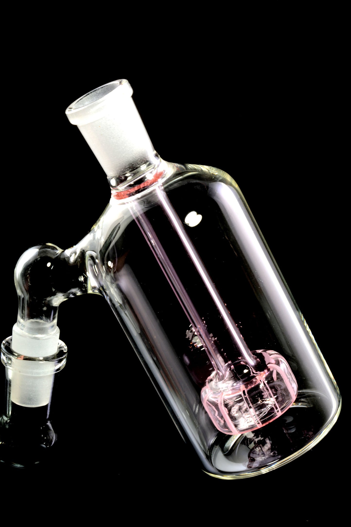 Glass 14.5 mm Male-to-Female 45° Ash Catcher with Showerhead Perc