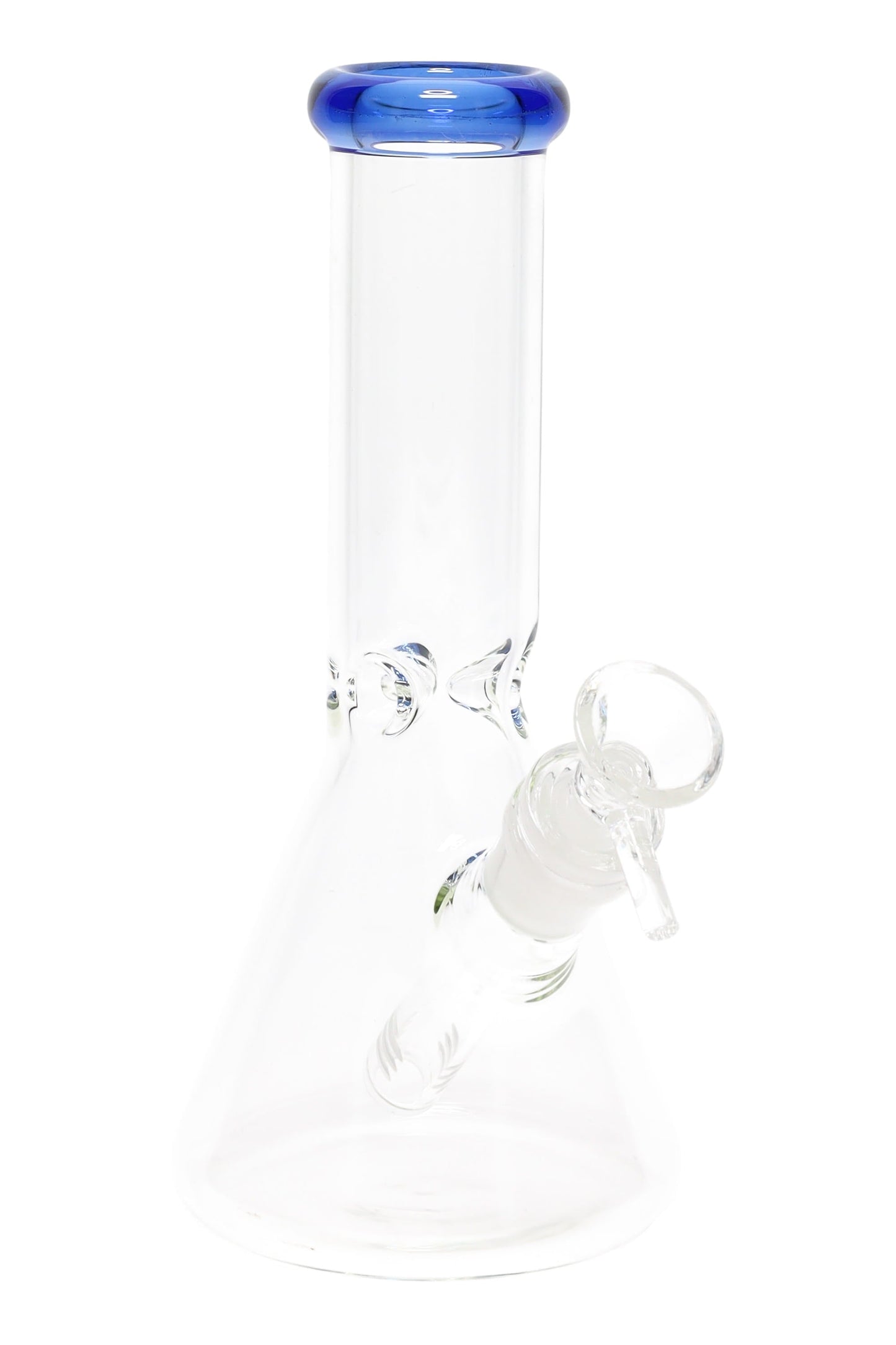 Colored Rim Glass Beaker Bong “Pastel Pour” – 8″