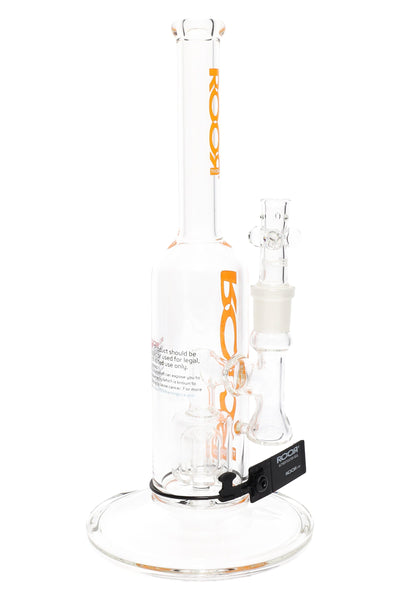 ROOR Tech Stemless Straight Tube Bong – Barrel Perc – 12″ – Clear