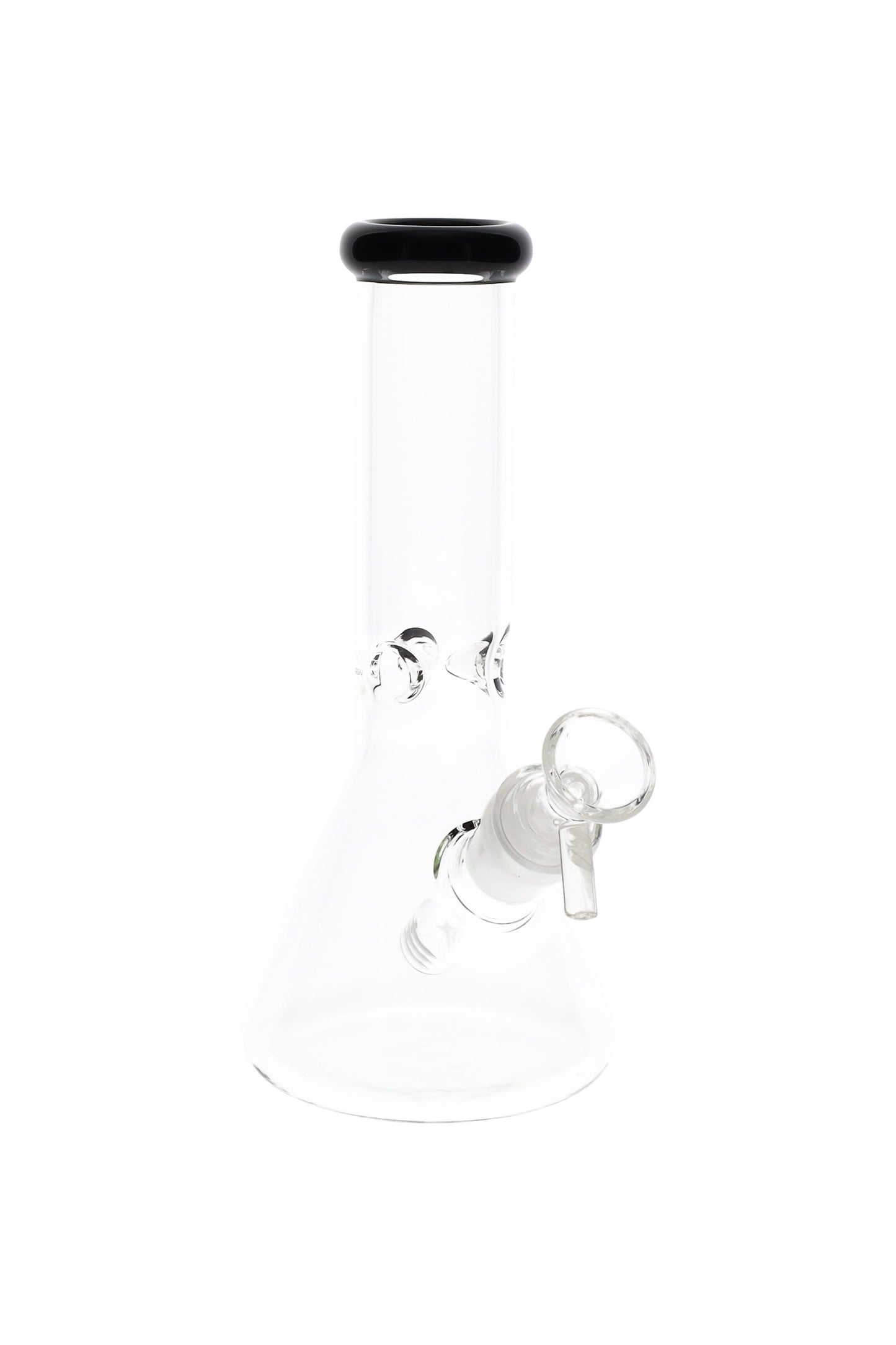 Colored Rim Glass Beaker Bong “Pastel Pour” – 8″