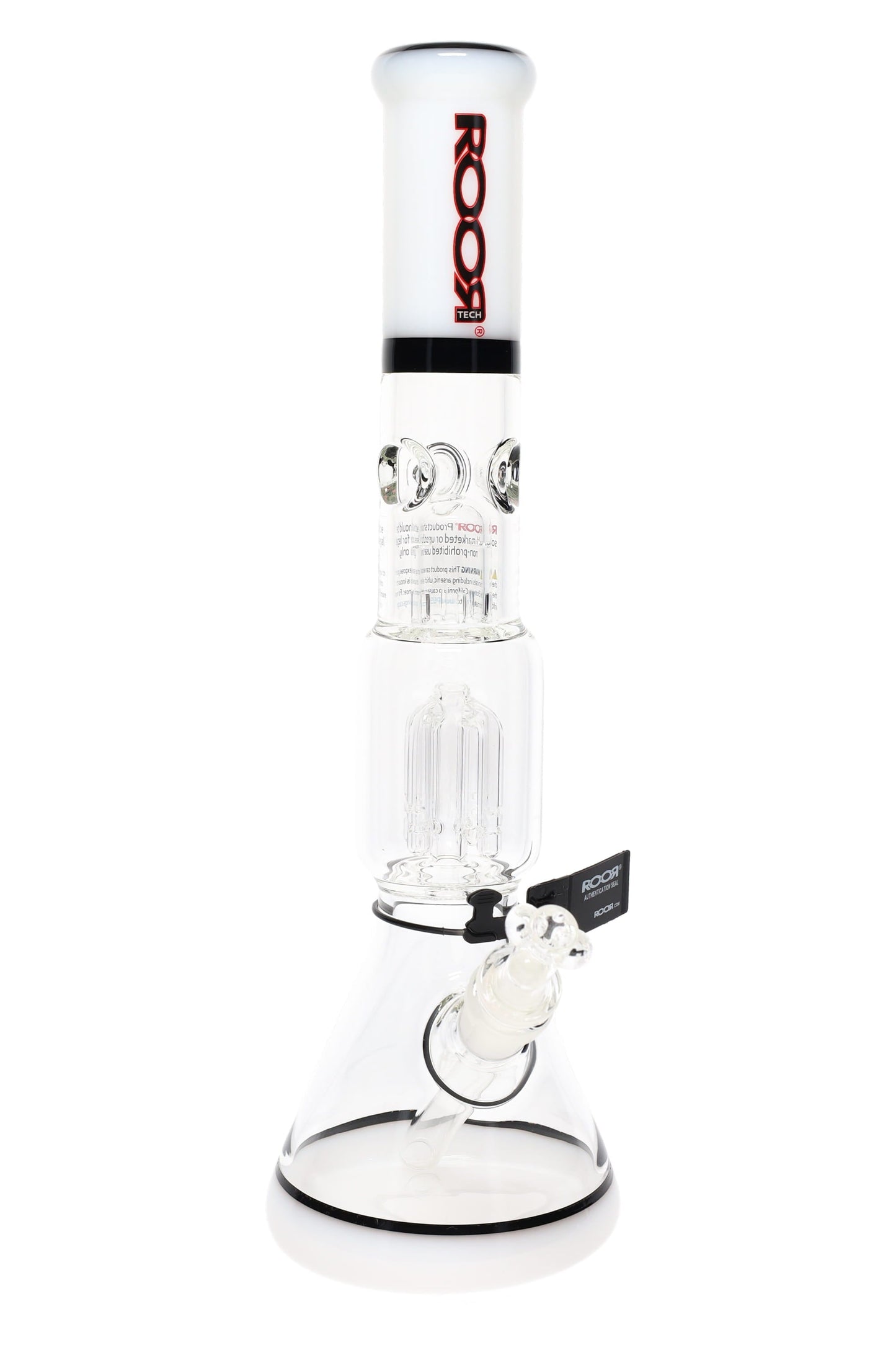 ROOR Tech 14" Multicolor Beaker Bong with Tree Perc – Glass-on-Glass