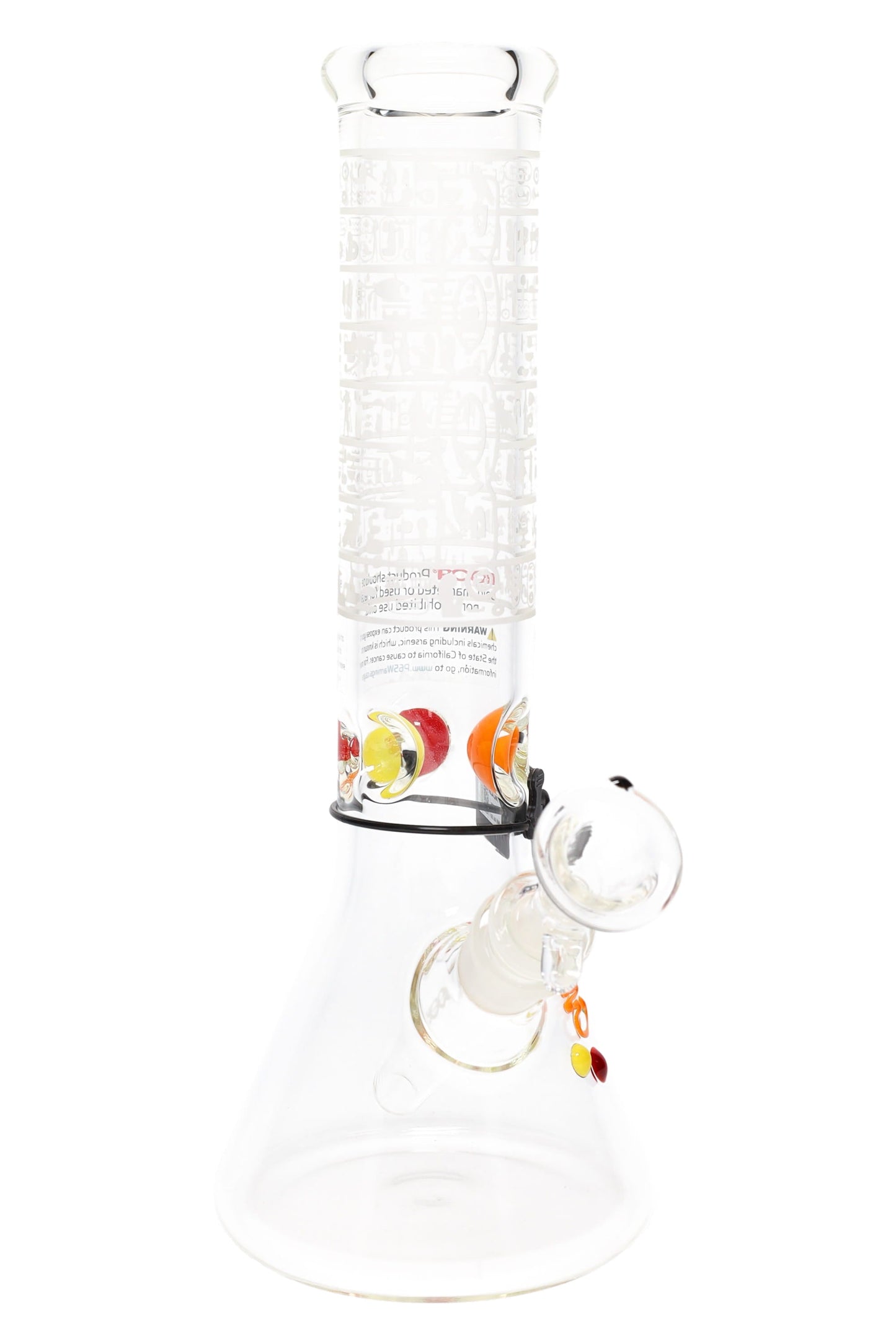 ROOR 12" Frosted Beaker Bong with Multicolor Ice Pinch – Glass-on-Glass