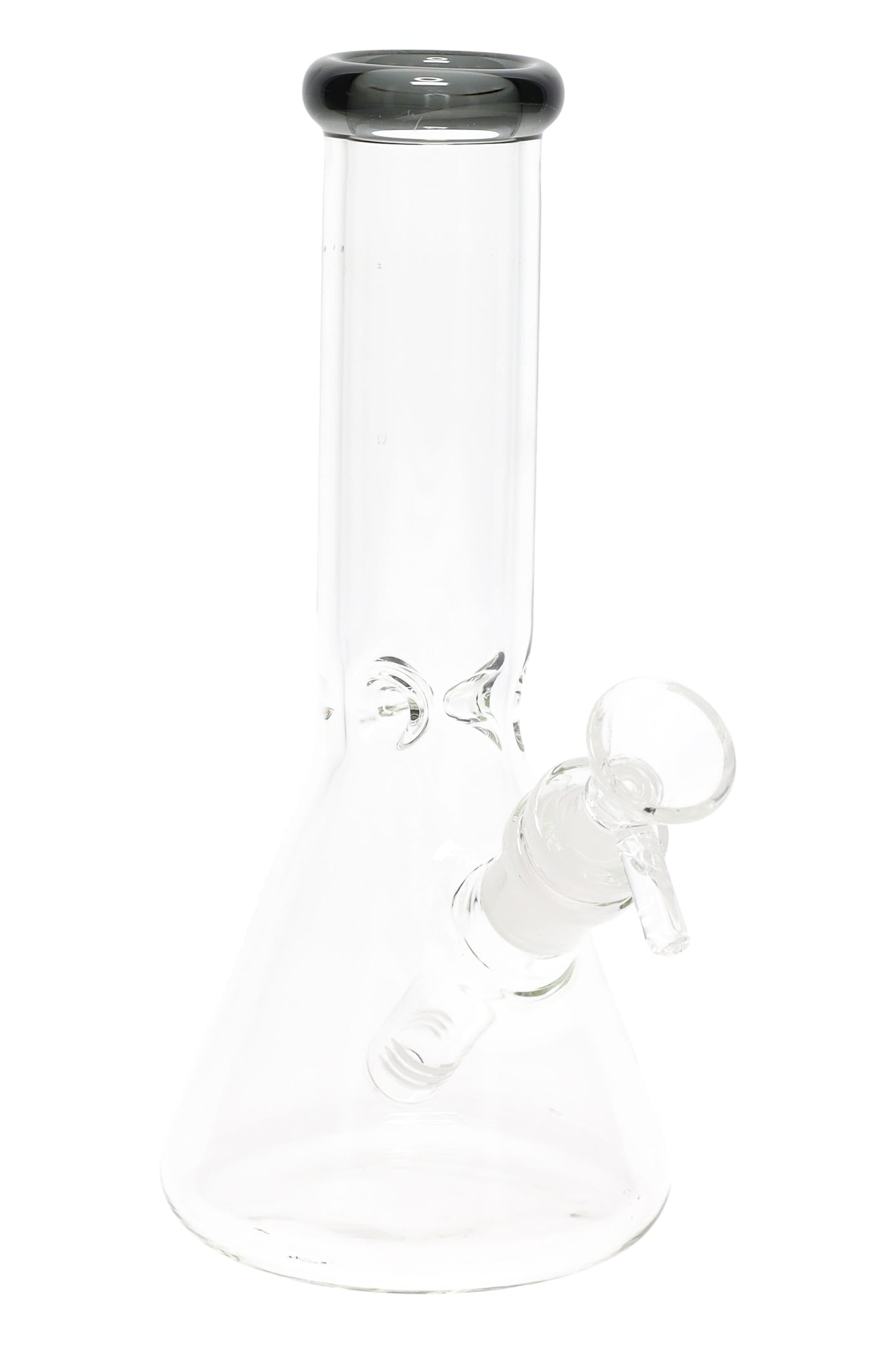 Colored Rim Glass Beaker Bong “Pastel Pour” – 8″