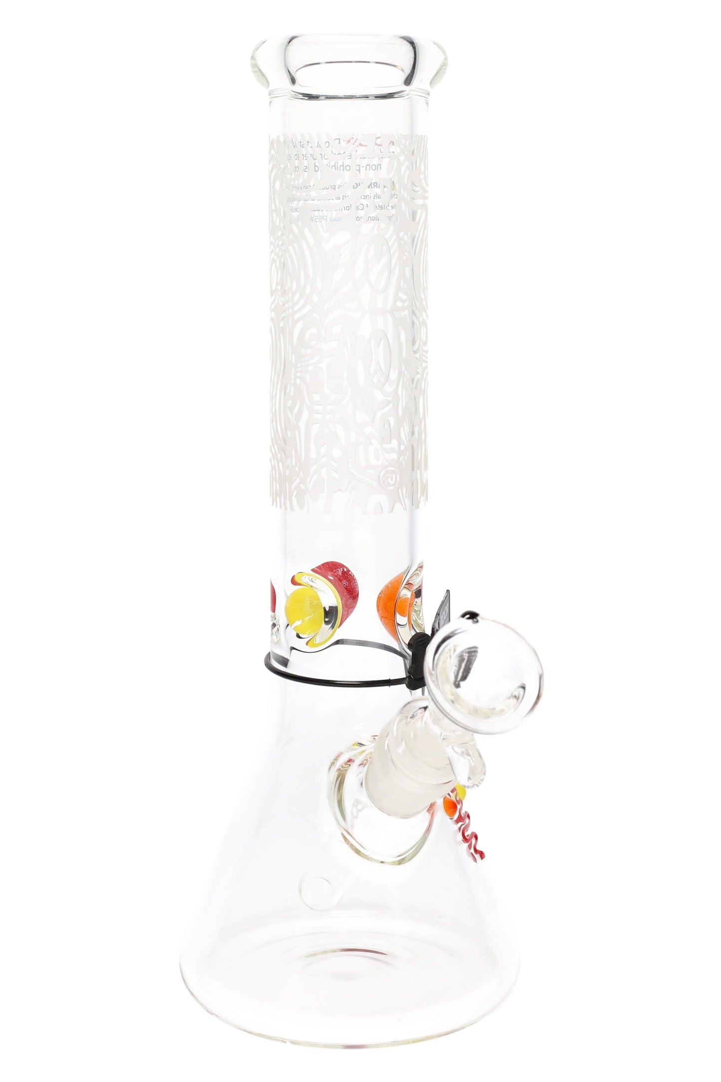 ROOR 12" Frosted Beaker Bong with Multicolor Ice Pinch – Glass-on-Glass