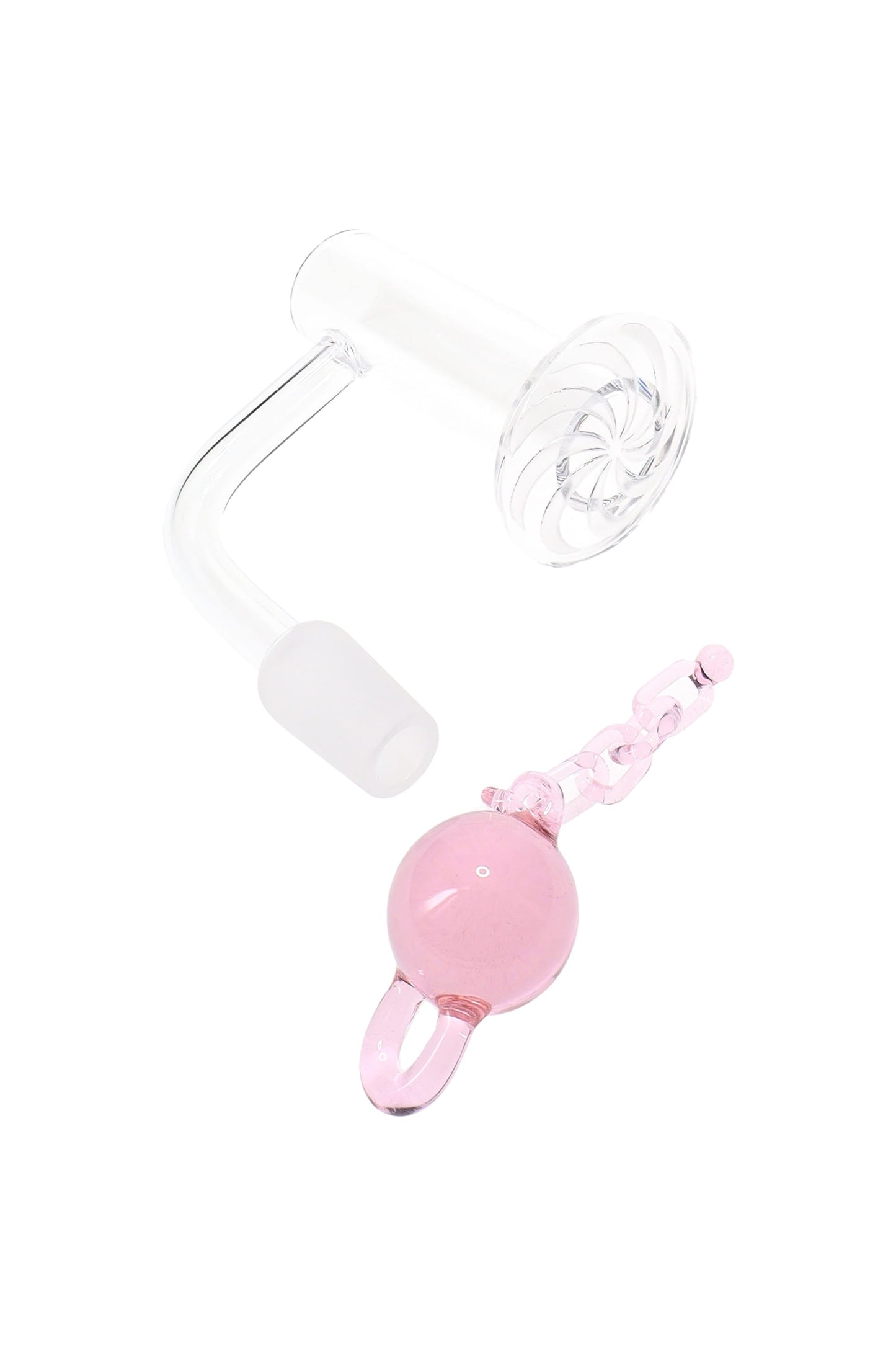 Quartz 14.5 mm Male Domeless Terp Slurper Banger – Ball & Chain – 2 mm/4 mm