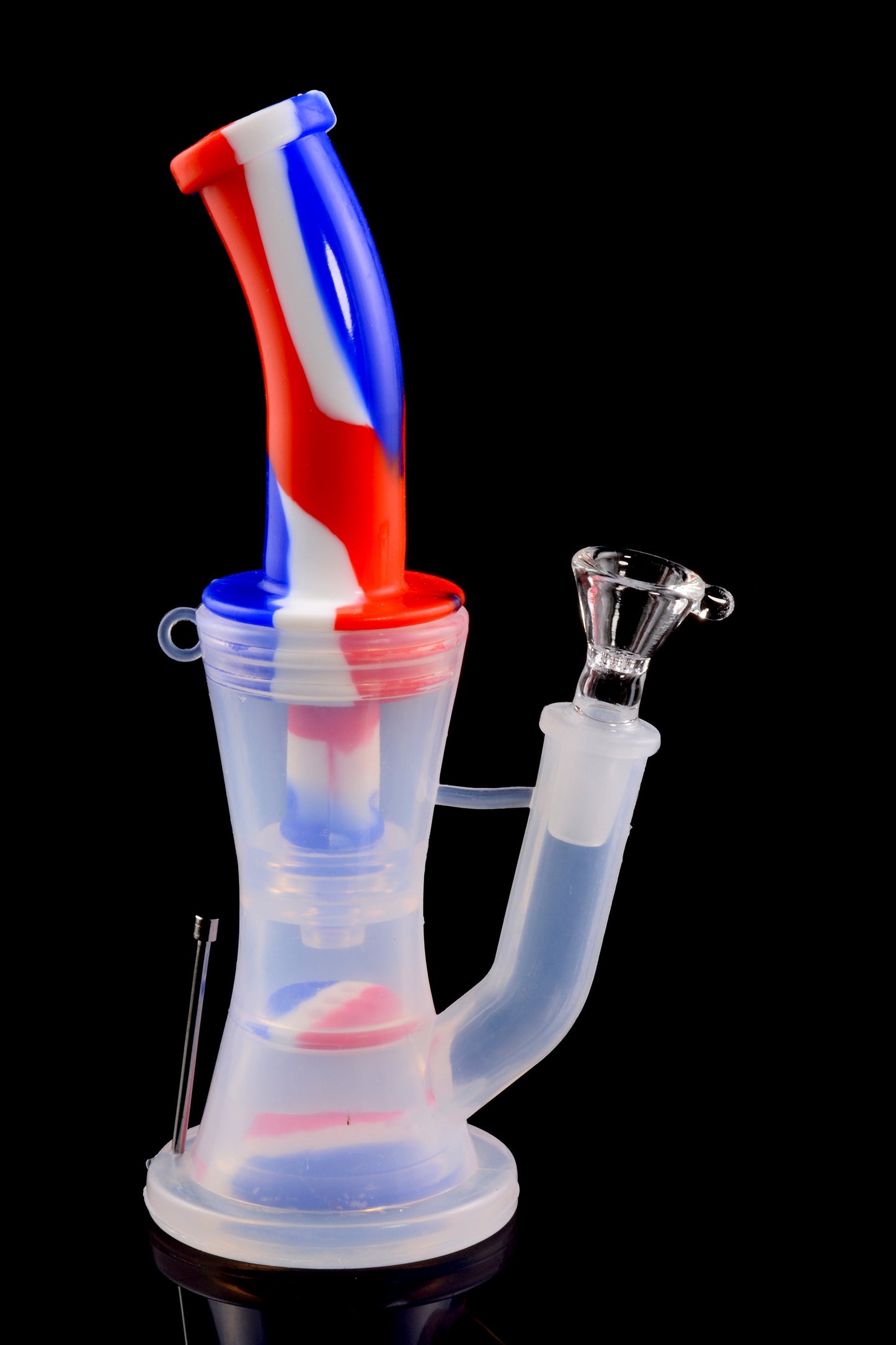 2-Part Silicone Bong “Hive Pop” – Honeycomb-to-Dome Percs – 8½″