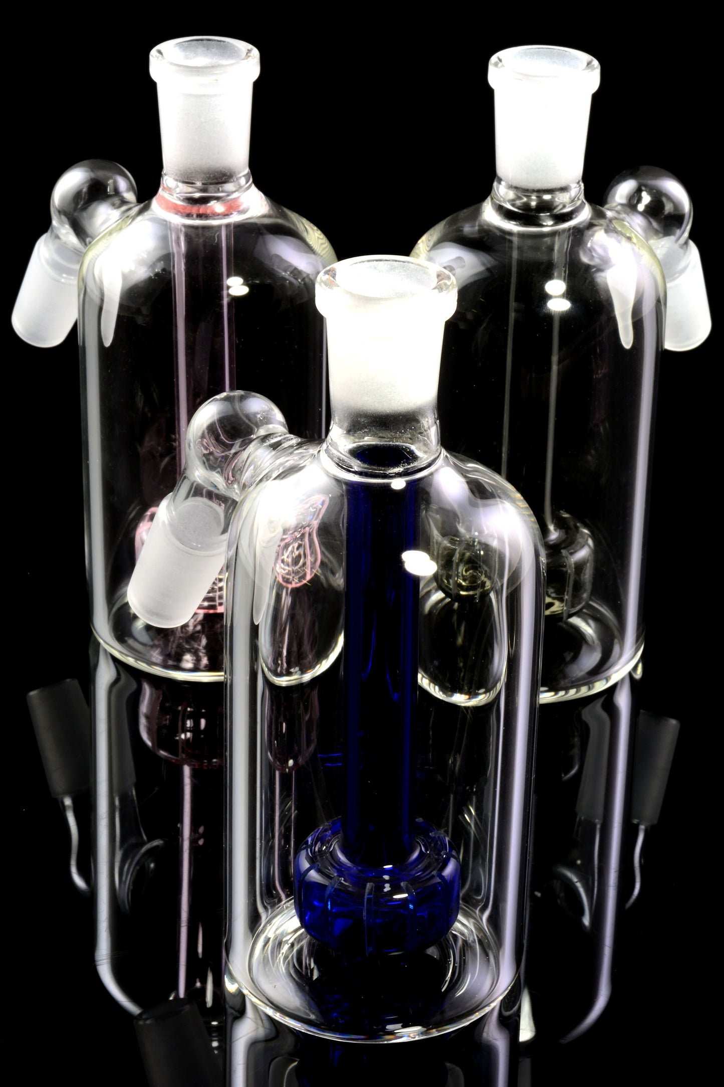 Glass 14.5 mm Male-to-Female 45° Ash Catcher with Showerhead Perc