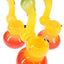 Rasta Frit Sherlock Glass Bubbler “Sunset Sway” – 5½″