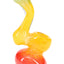 Rasta Frit Sherlock Glass Bubbler “Sunset Sway” – 5½″