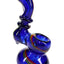 Rasta Swirl Frit Glass Sherlock Bubbler “Rasta Ripple” – 5″ – Assorted Colors