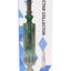 Glass Double Tree Perc Dab Straw “Twin Timber” – 9½″ – Assorted Colors