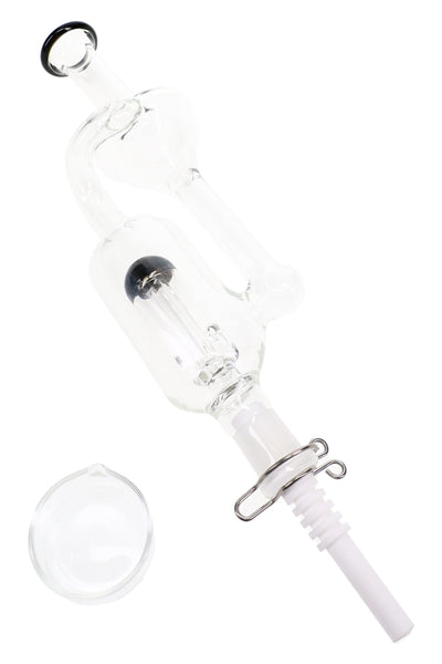 Glass Recycler Dab Straw “Perc Portal” – Dome Perc – 7½″ – Assorted Colors