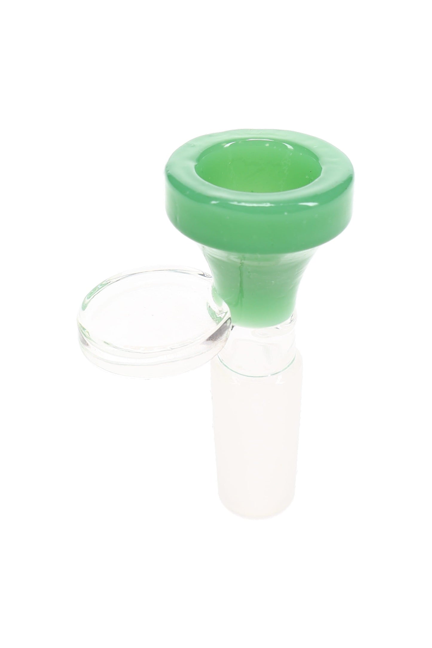 Colored Glass 14.5 mm Male Bowl with Handle “Grip Pop”
