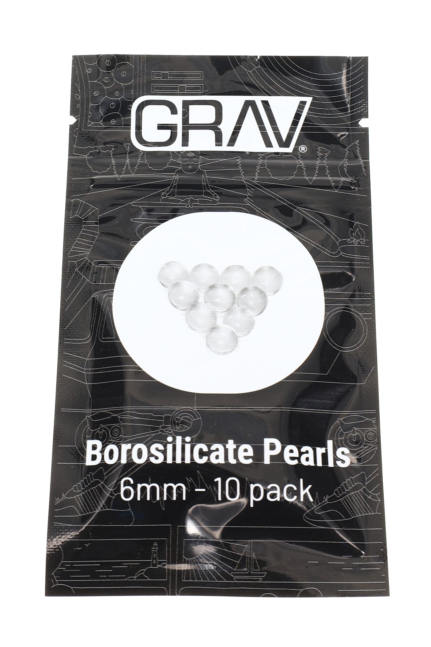 GRAV Borosilicate Terp Pearls – 6 mm – 10 Pack