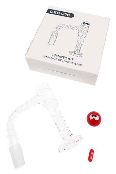 Quartz 14.5 mm Male 90° Vine Terp Slurper Banger Kit – 2.5 mm Thick