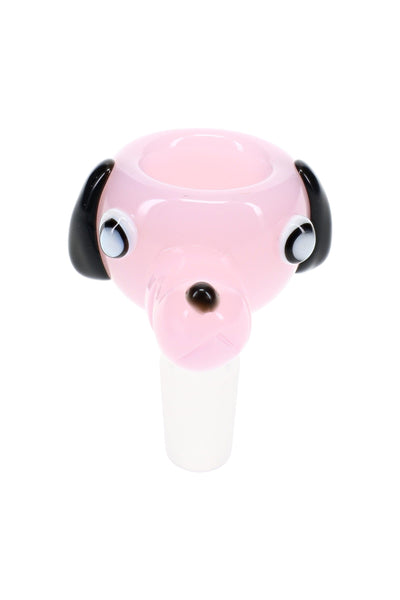 Colored Dog Glass Bowl “Pup Cup” – 14.5 mm Male – Assorted Colors